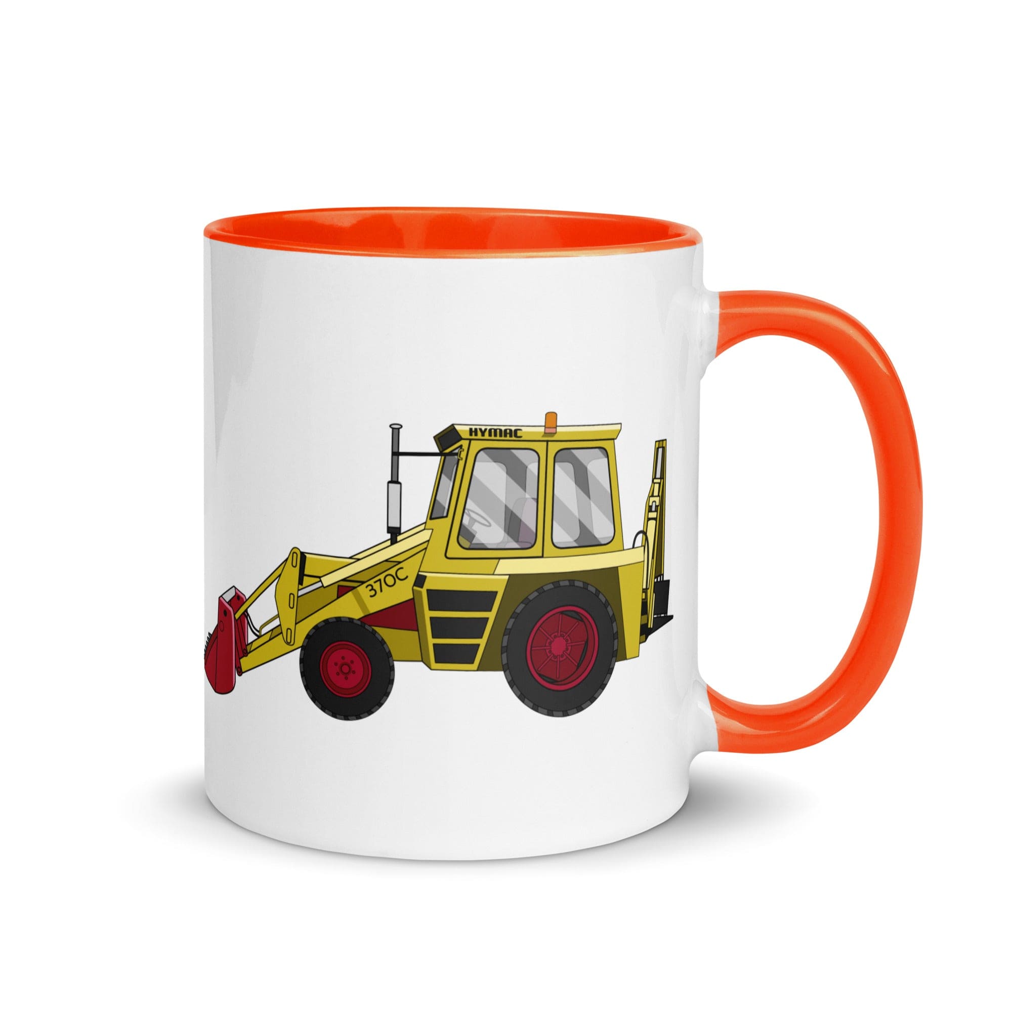 The Tractors Mugs Store Orange Hymaq 370C Mug with Color Inside Quality Farmers Merch