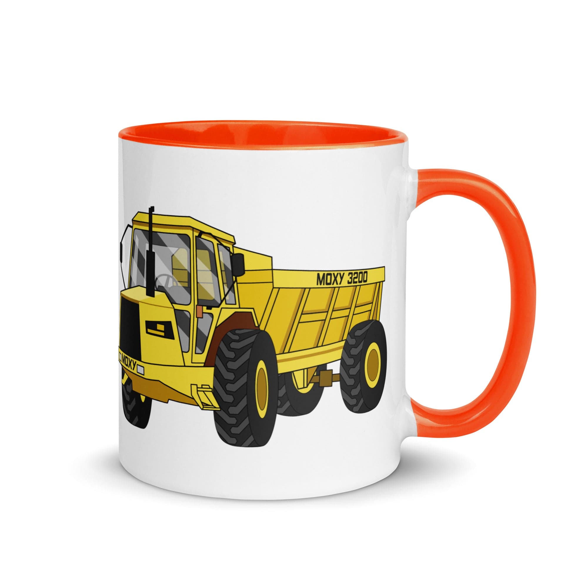 The Tractors Mugs Store Orange Moxy 3200 Mug with Color Inside Quality Farmers Merch