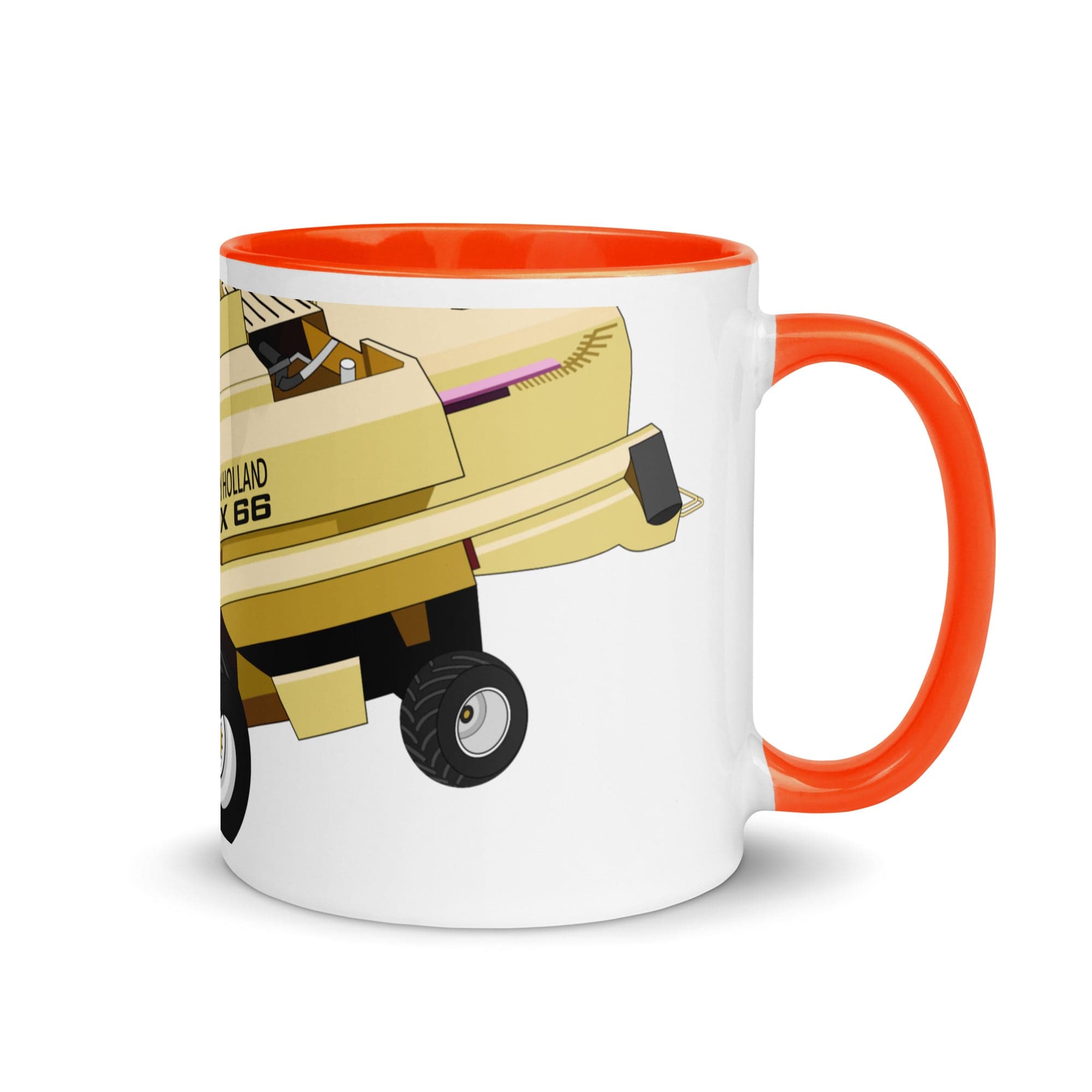 The Tractors Mugs Store Orange New Holland TX 66 Combine Harvester 2.0 Mug with Color Inside Quality Farmers Merch
