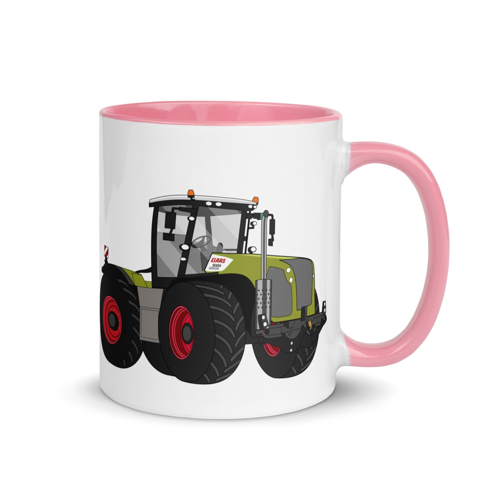 The Tractors Mugs Store Pink Class Xerion 5000 Tractor VC Mug with Color Inside Quality Farmers Merch