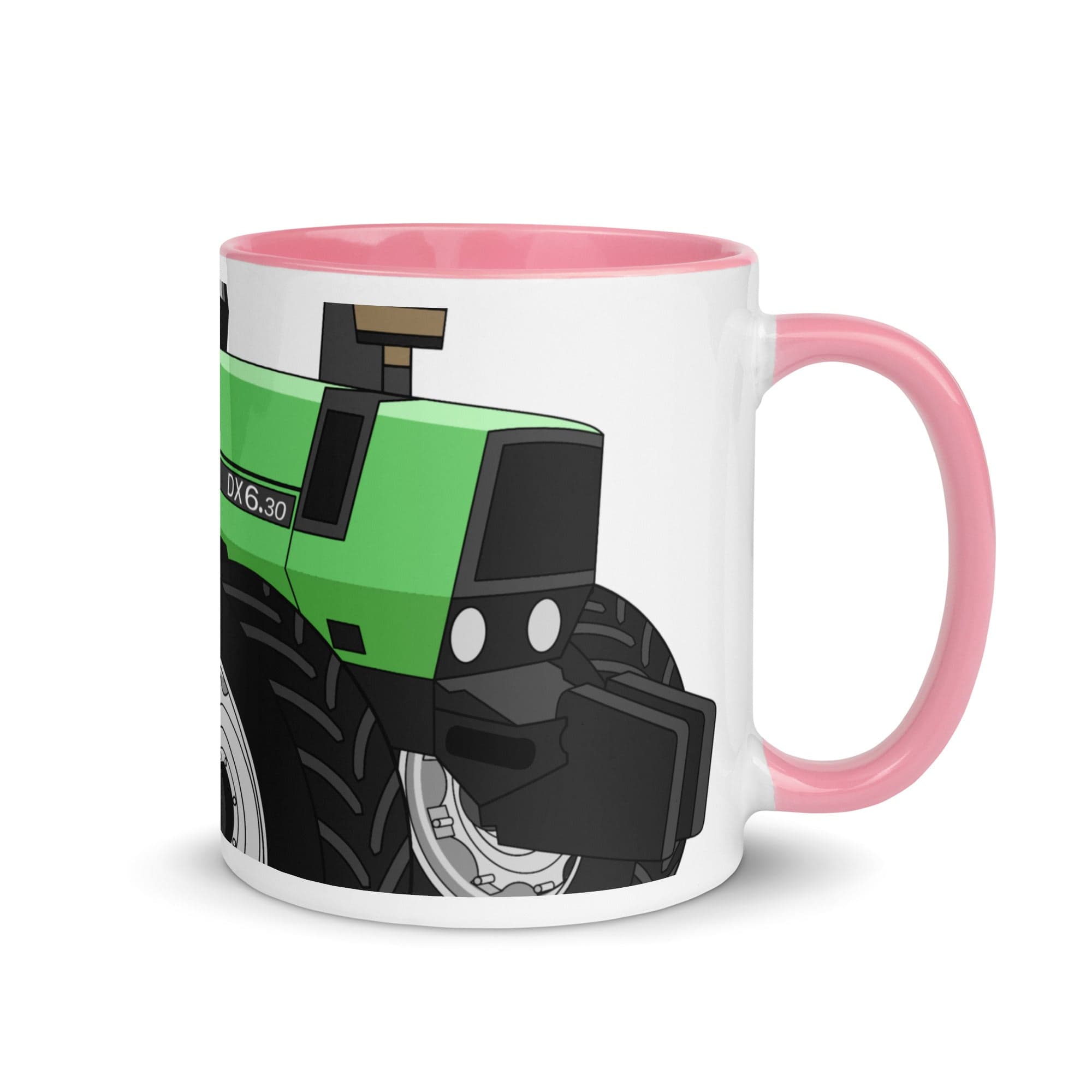 The Tractors Mugs Store Pink Deutz Fahr DX 6.30 2.0 Mug with Color Inside Quality Farmers Merch