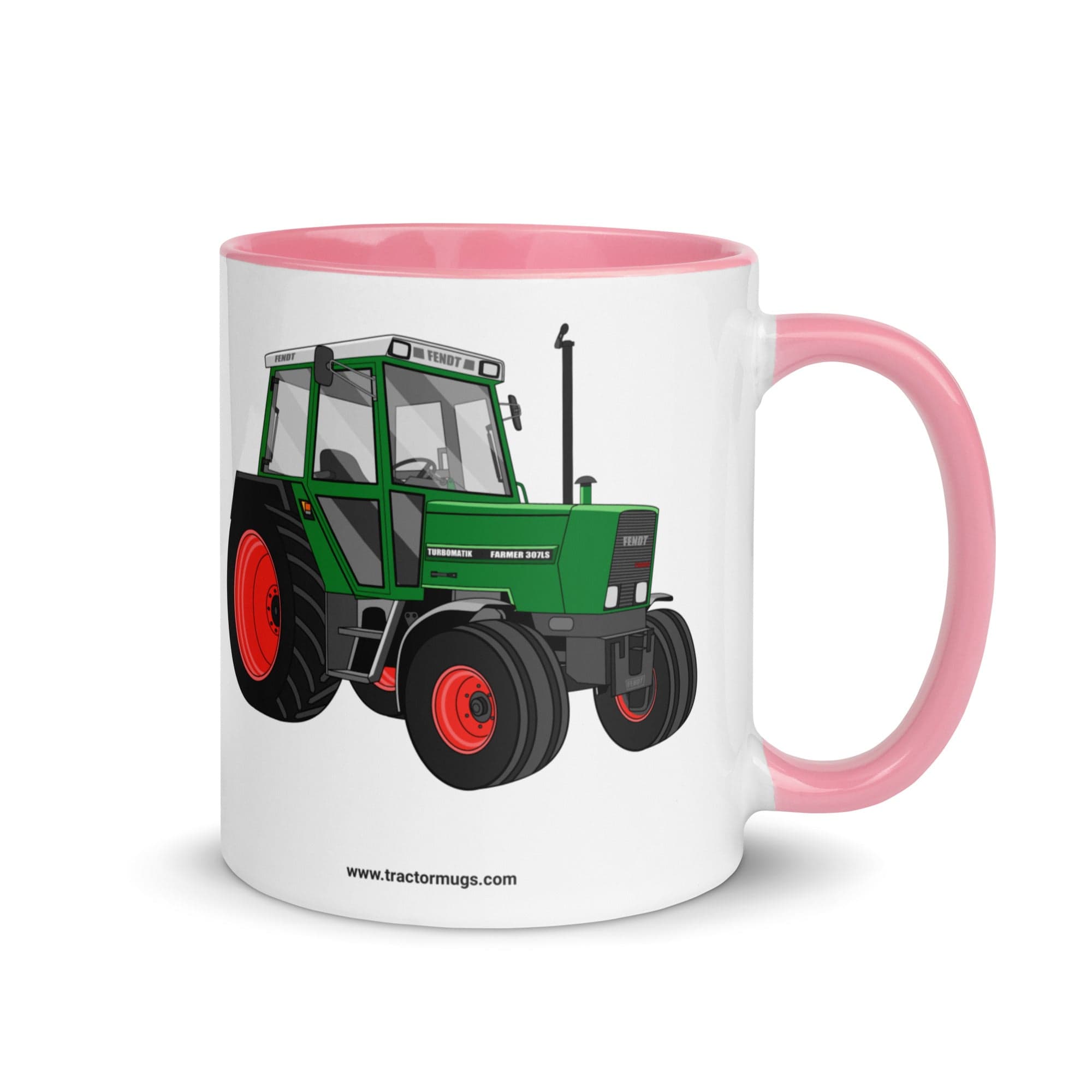 The Tractors Mugs Store Pink Fendt 307 LSA | Mug with Color Inside Quality Farmers Merch