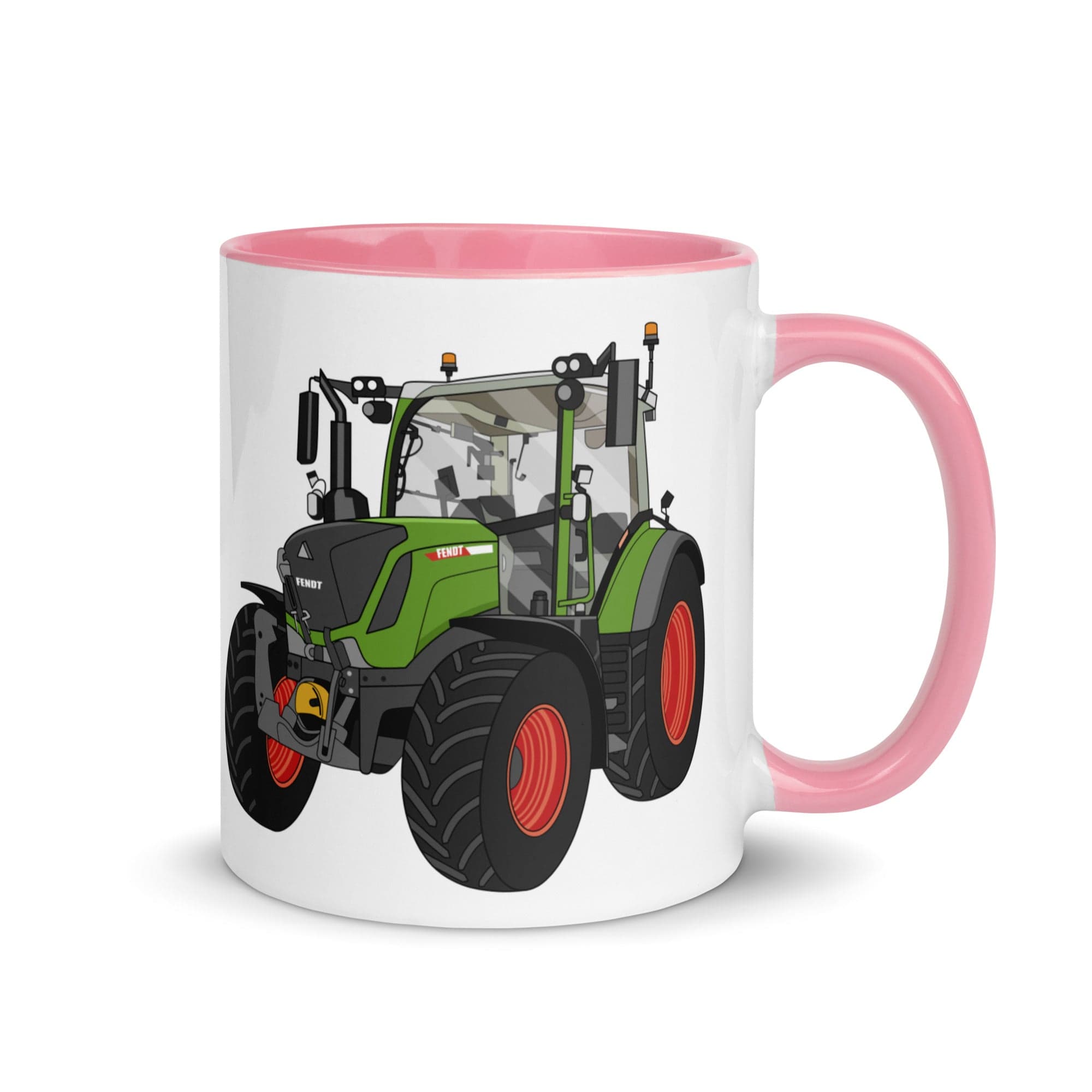 The Tractors Mugs Store Pink Fendt Vario 313 Mug with Color Inside Quality Farmers Merch