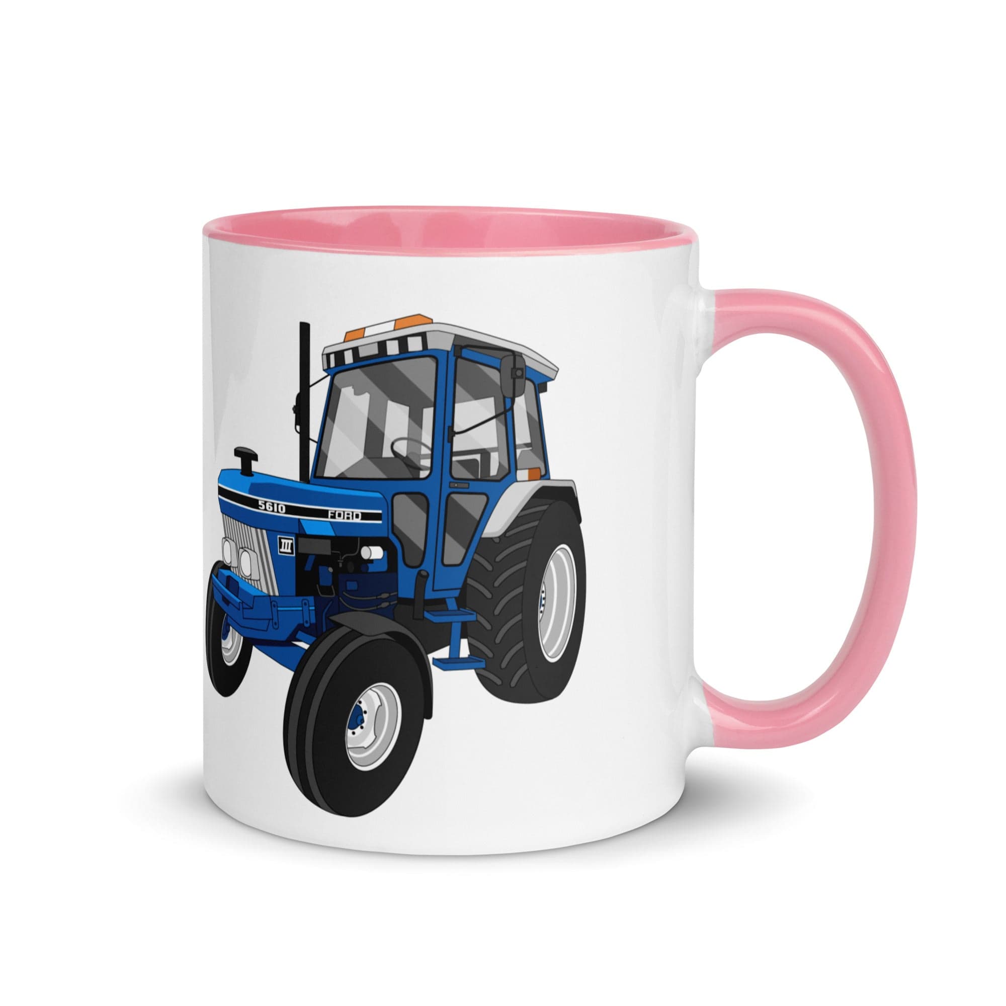 The Tractors Mugs Store Pink Ford 5610 Mug with Color Inside Quality Farmers Merch