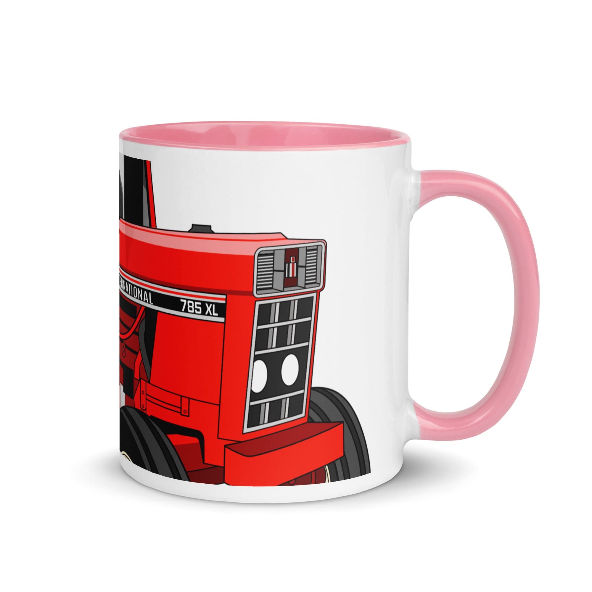 The Tractors Mugs Store Pink International 785 XL 2.0 Mug with Color Inside Quality Farmers Merch
