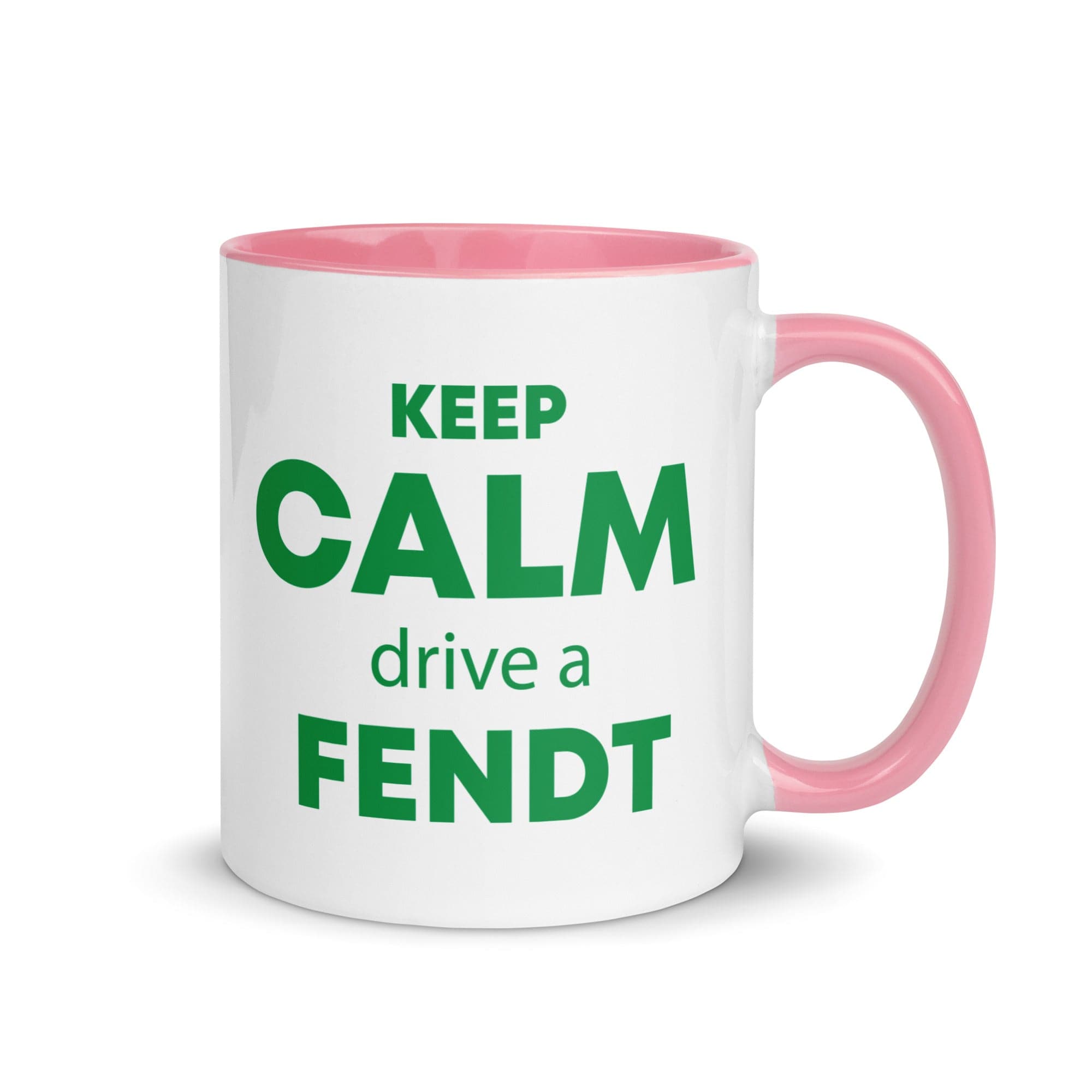 The Tractors Mugs Store Pink KEEP CALM drive a FENDT Mug with Color Inside Quality Farmers Merch