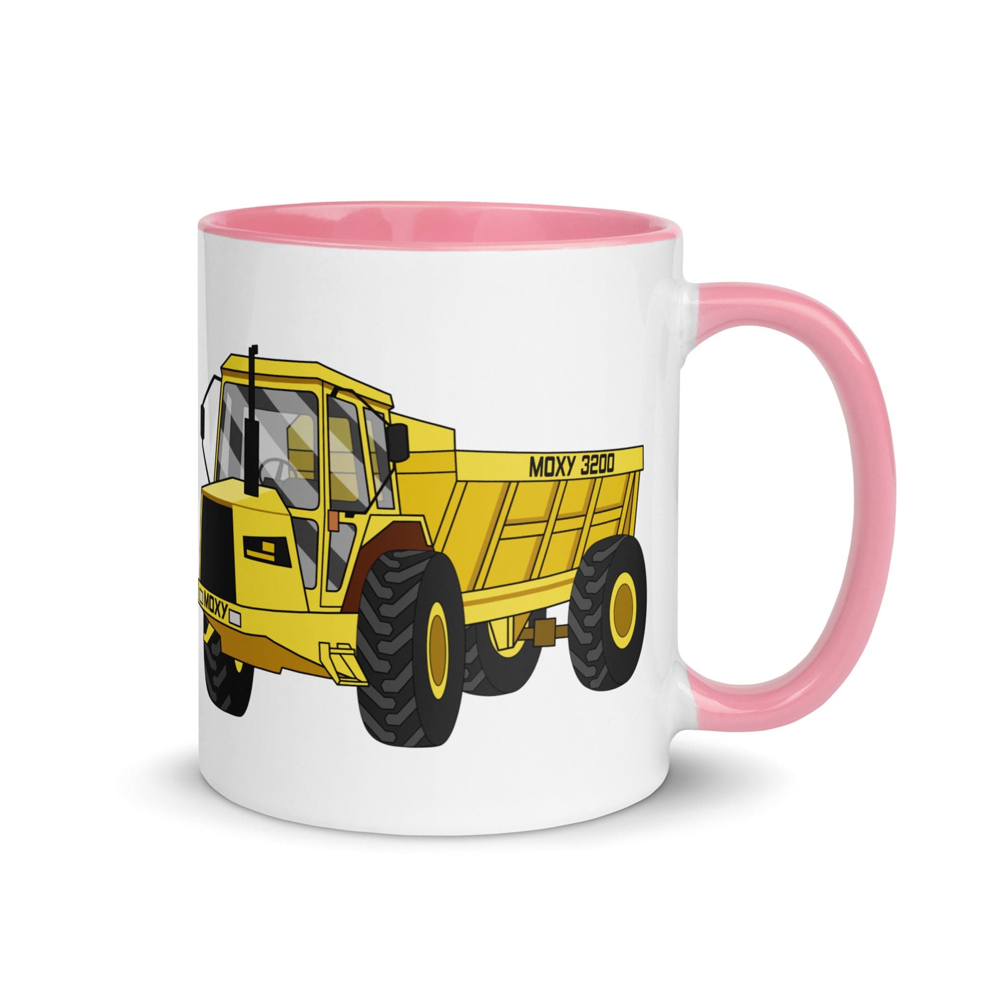 The Tractors Mugs Store Pink Moxy 3200 Mug with Color Inside Quality Farmers Merch