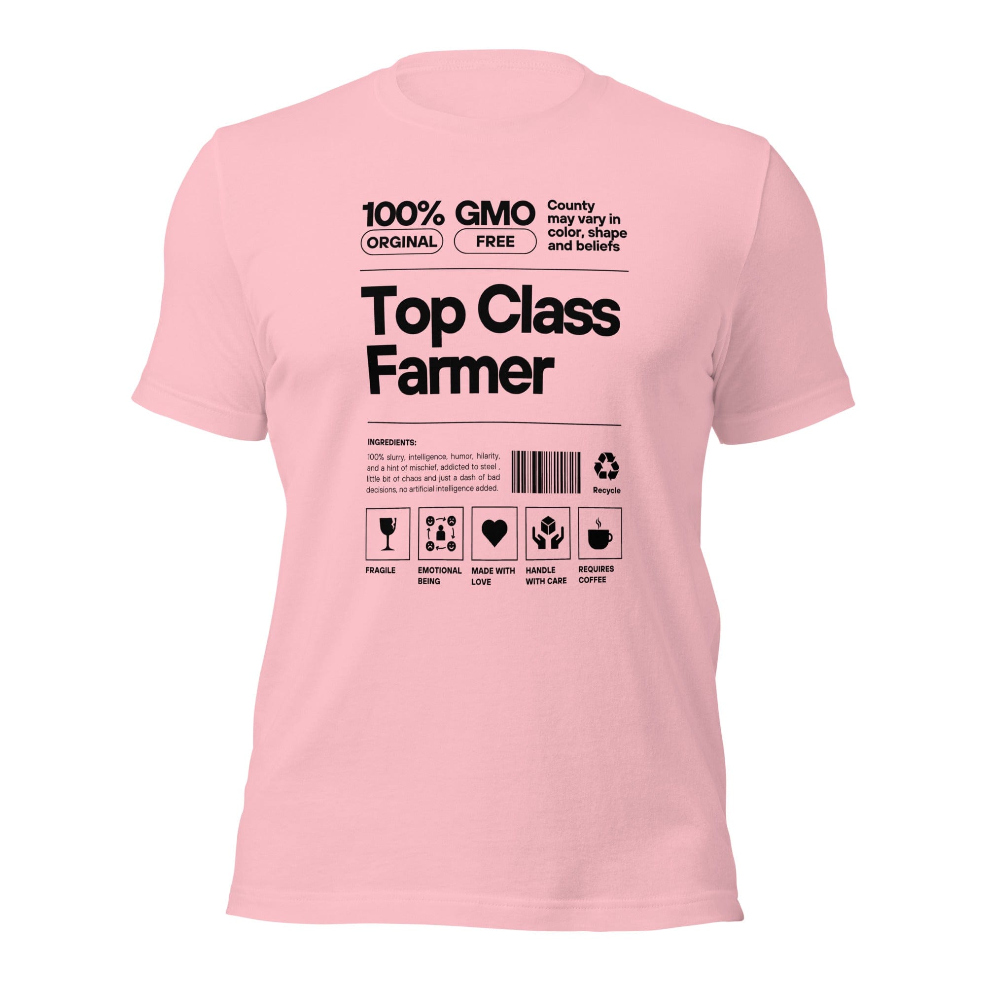 The Tractors Mugs Store Pink / S Top Class Farmer Unisex t-shirt Quality Farmers Merch