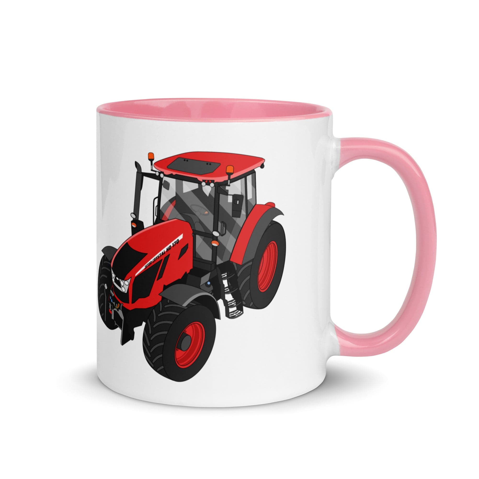 The Tractors Mugs Store Pink Zetor Crystal HD 170 Mug with Color Inside Quality Farmers Merch
