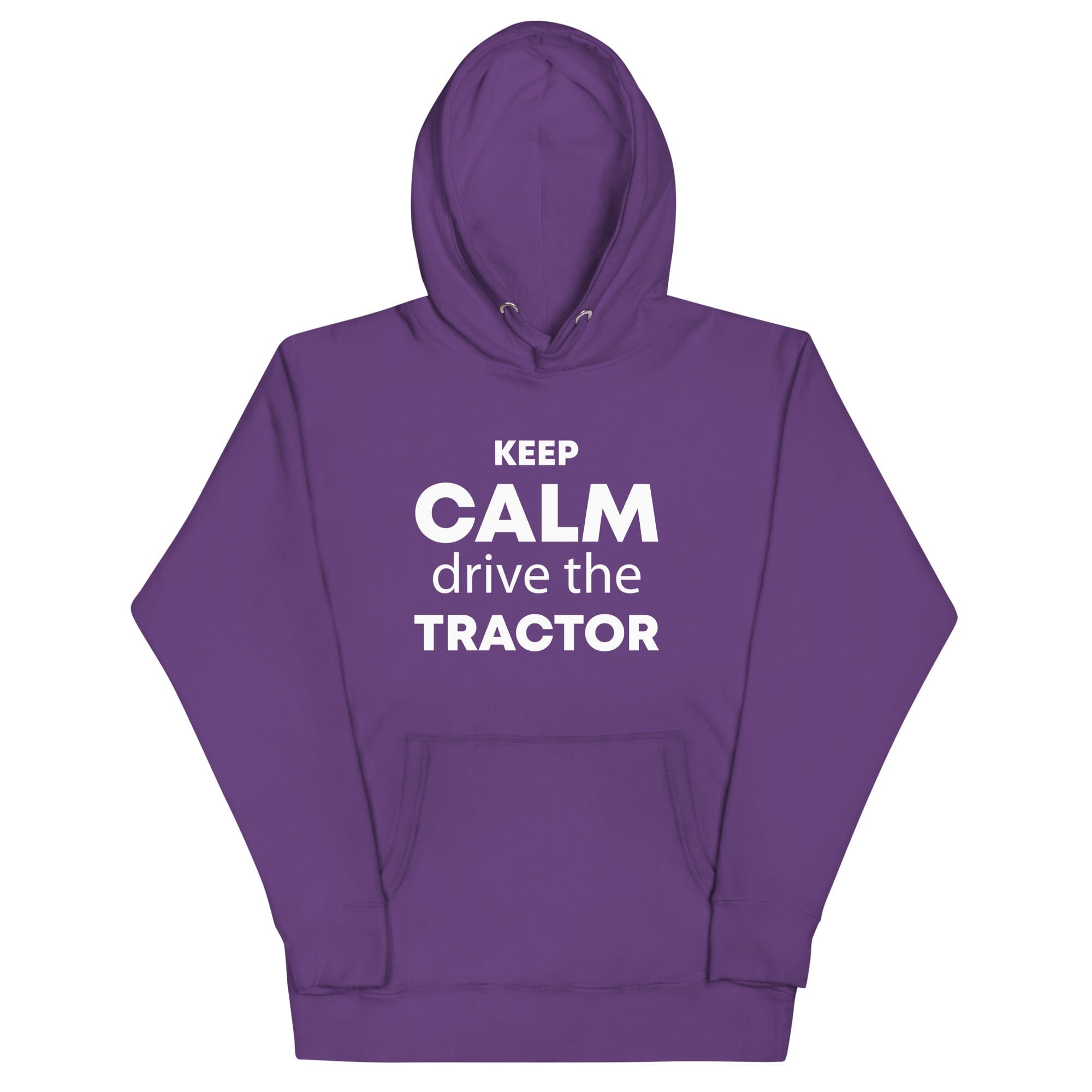 The Tractors Mugs Store Purple / S KEEP CALM drive the TRACTOR Unisex Hoodie Quality Farmers Merch