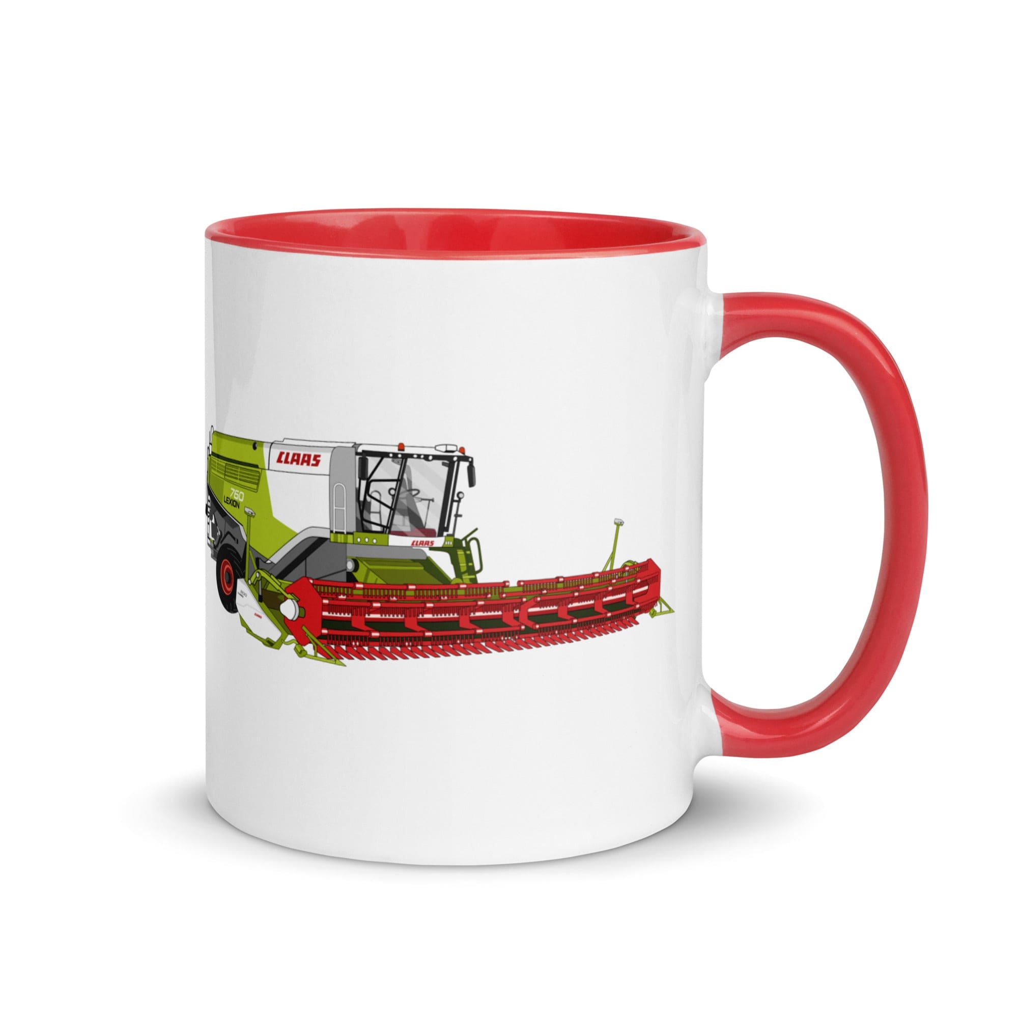 The Tractors Mugs Store Red Class Lexion 760 TT Mug with Color Inside Quality Farmers Merch