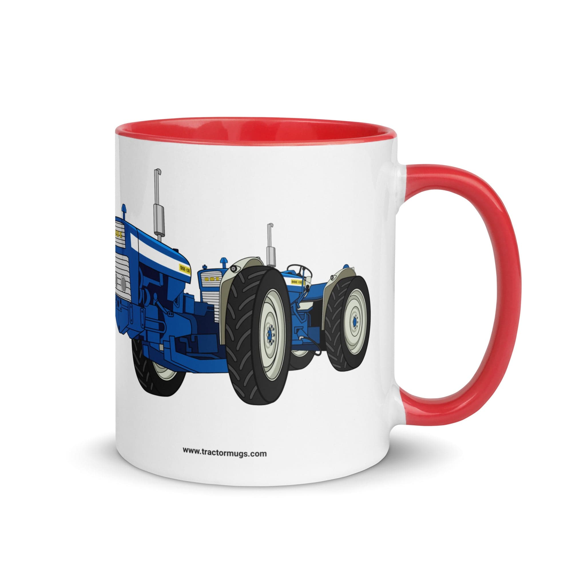 The Tractors Mugs Store Red DOE Dual Drive 130 Mug with Color Inside Quality Farmers Merch
