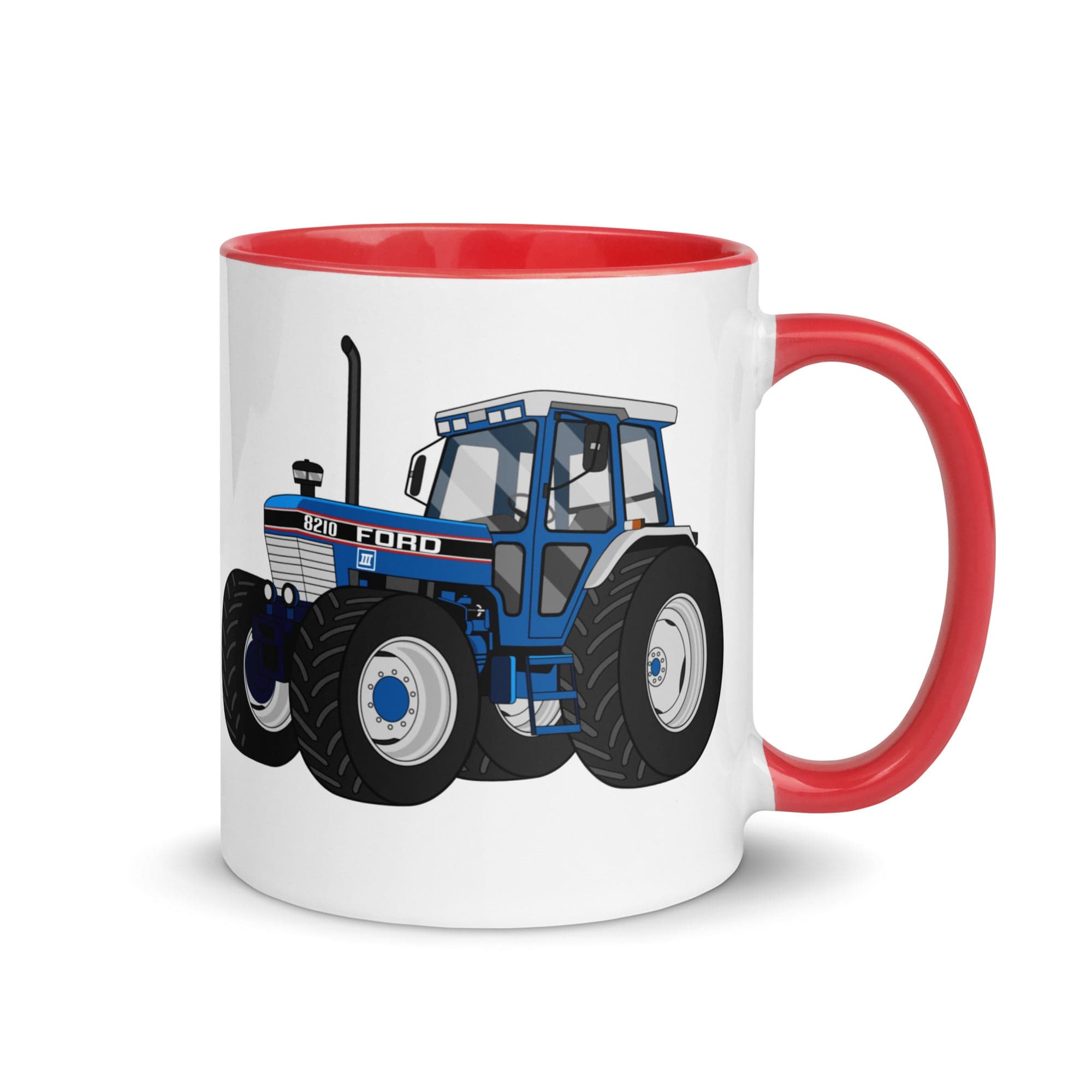 The Tractors Mugs Store Red Ford 8210 4WD Mug with Color Inside Quality Farmers Merch
