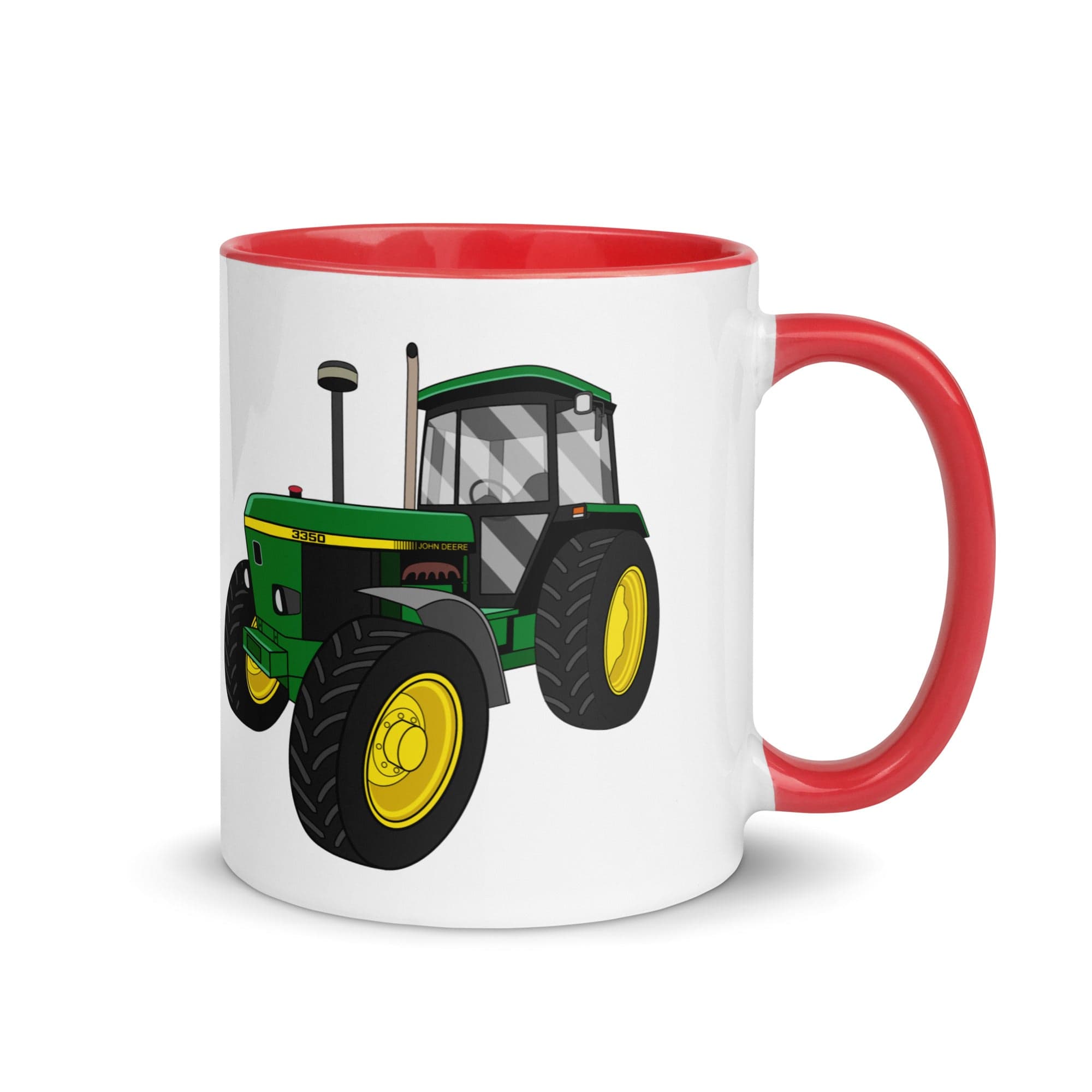 The Tractors Mugs Store Red John Deere 3350 4WD Mug with Color Inside Quality Farmers Merch
