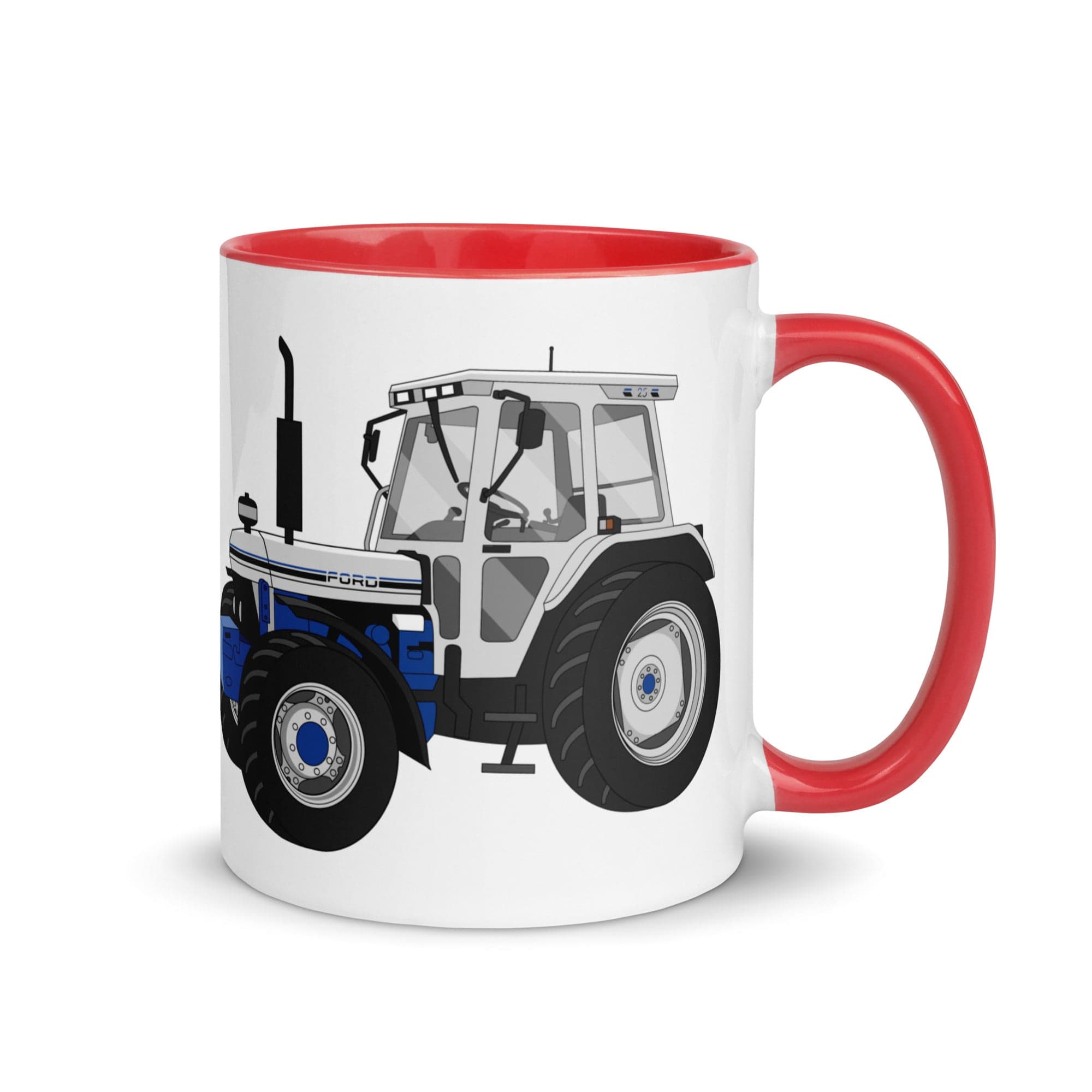 The Tractors Mugs Store Red Ford 7810 Jubilee Edition SilverTractor Mug with Color Inside Quality Farmers Merch