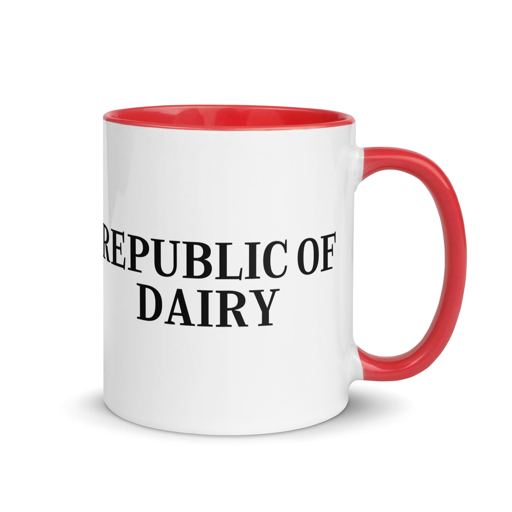 The Tractors Mugs Store Red Republic of Dairy Mug with Color Inside Quality Farmers Merch