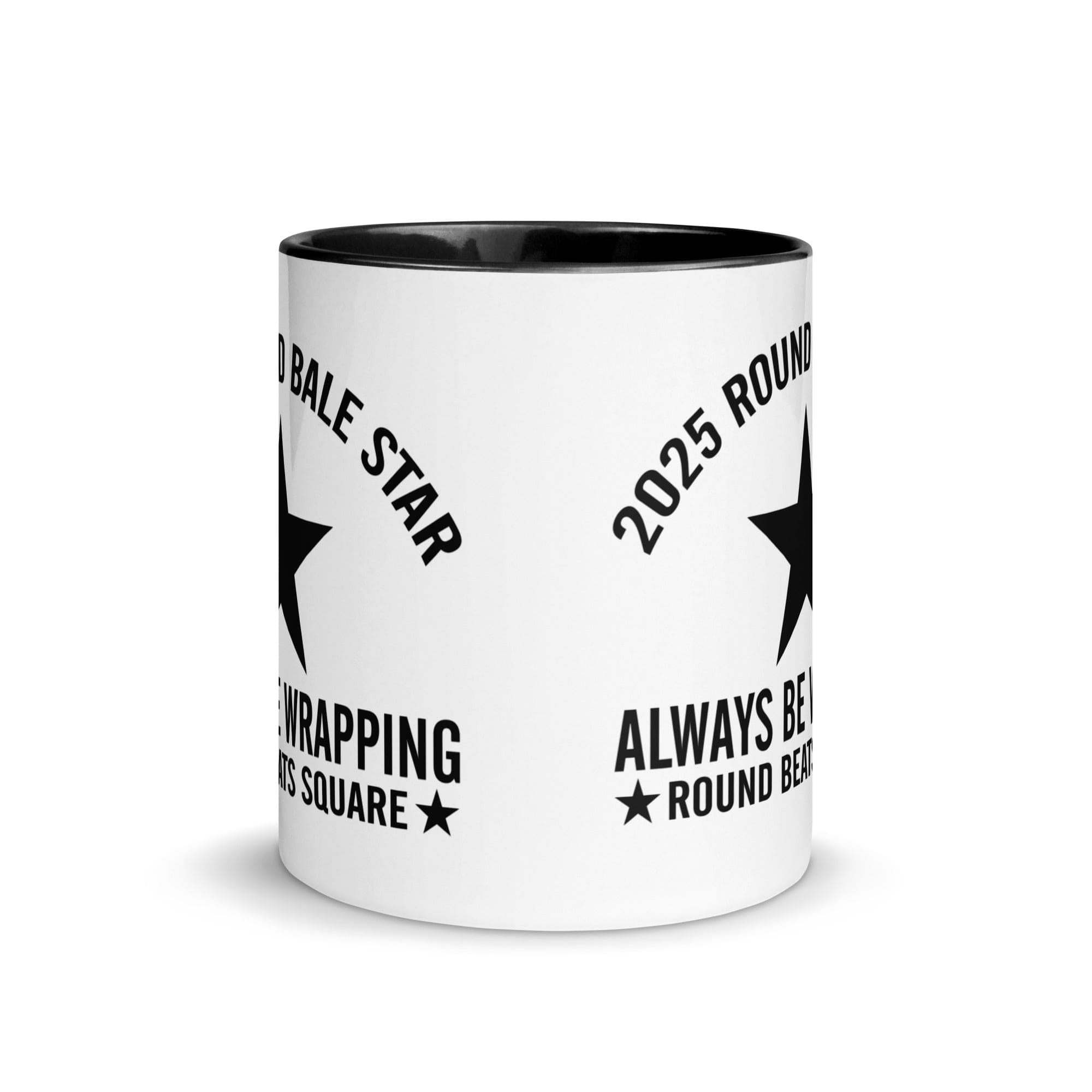 The Tractors Mugs Store Round Bale Star Mug with Color Inside Quality Farmers Merch