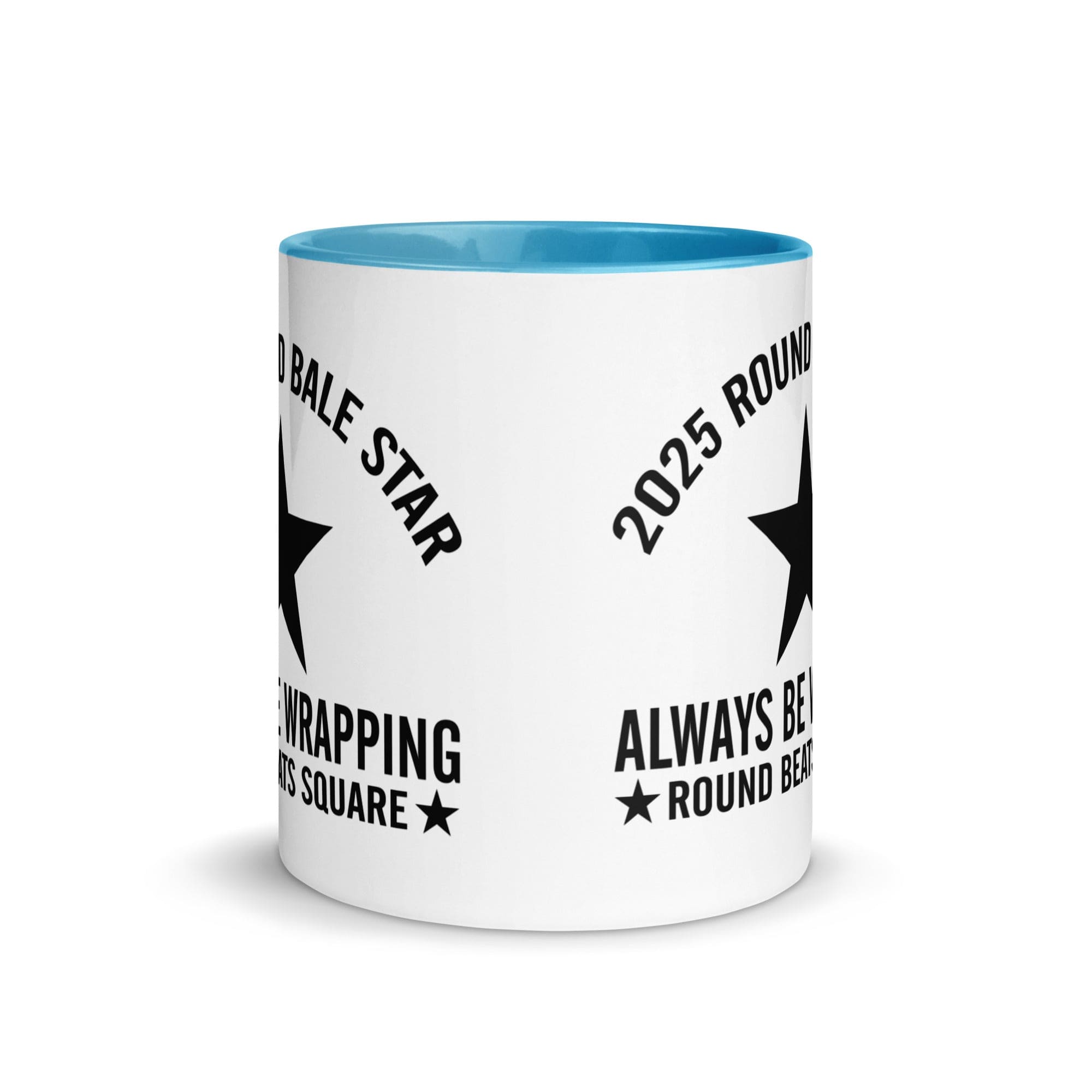 The Tractors Mugs Store Round Bale Star Mug with Color Inside Quality Farmers Merch