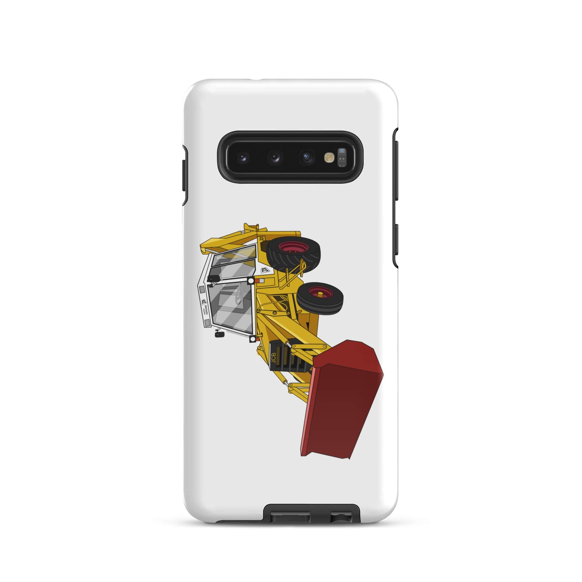 The Tractors Mugs Store Samsung Galaxy S10 JCB 3CX White Cabin 2WD Tough case for SamsungĀ® Quality Farmers Merch