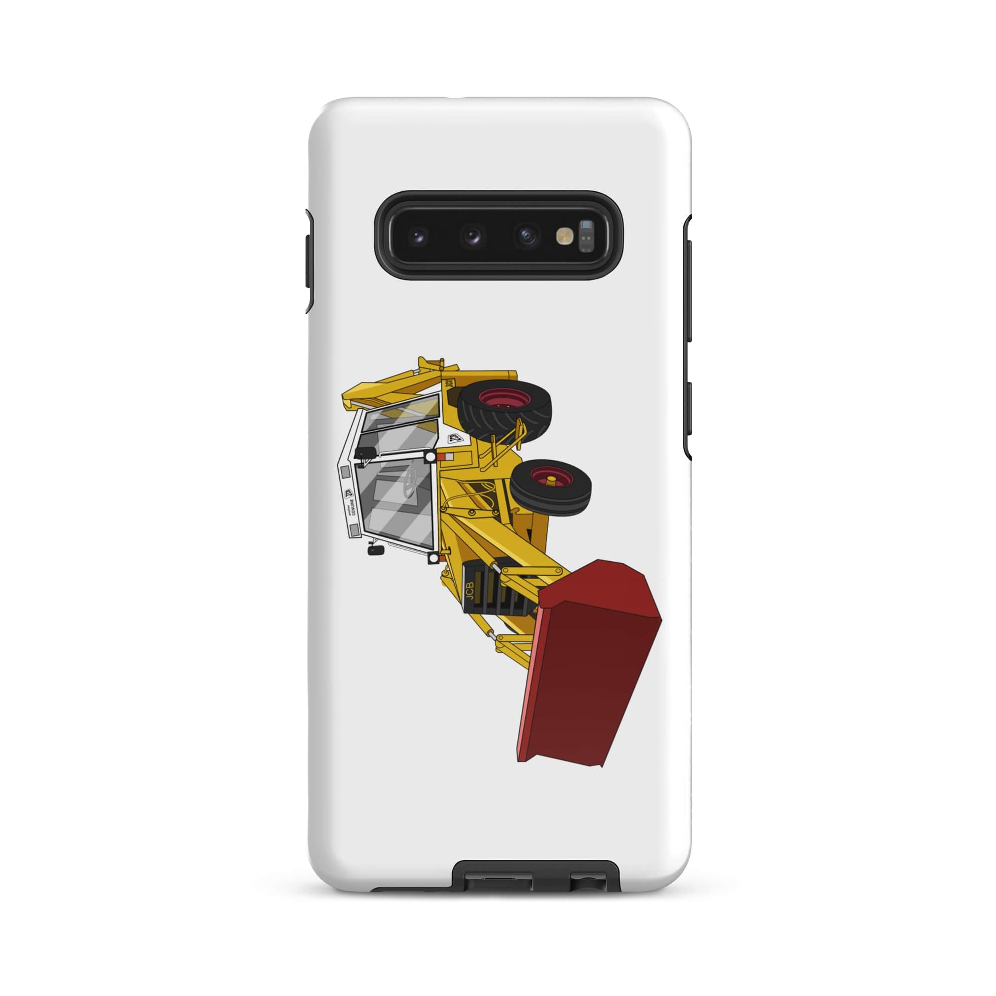 The Tractors Mugs Store Samsung Galaxy S10 Plus JCB 3CX White Cabin 2WD Tough case for SamsungĀ® Quality Farmers Merch