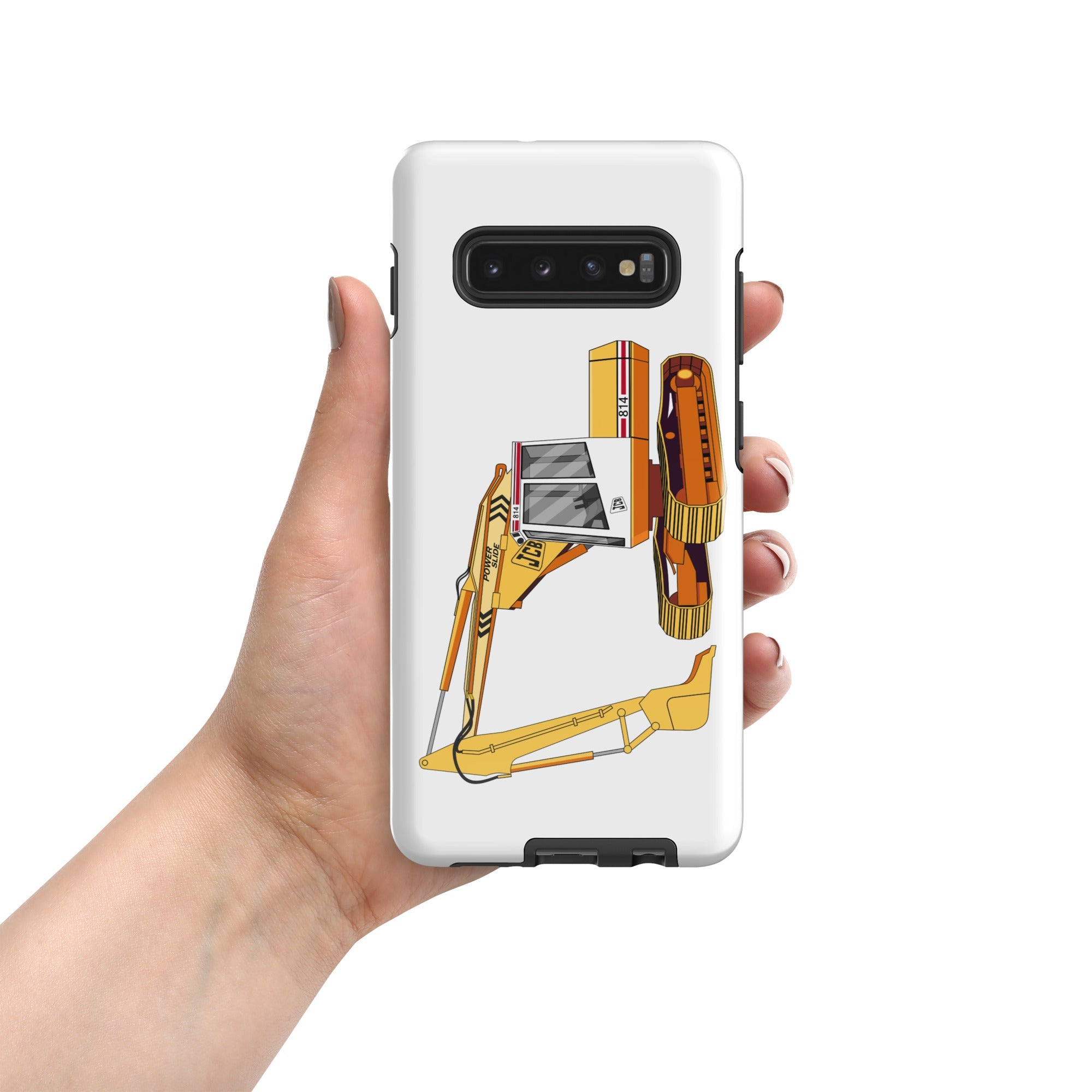 The Tractors Mugs Store Samsung Galaxy S10 Plus JCB 814 Tough case for SamsungĀ® Quality Farmers Merch