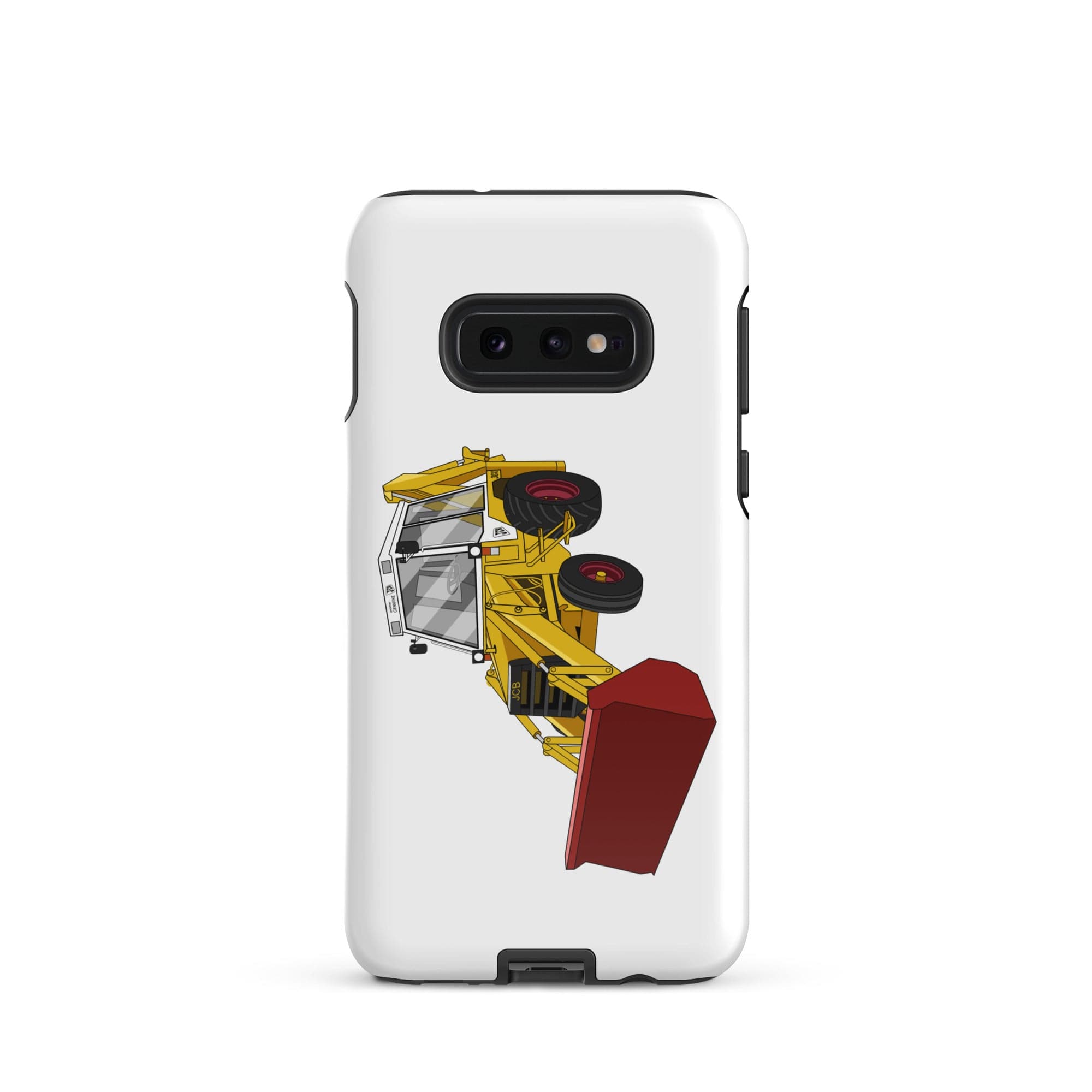 The Tractors Mugs Store Samsung Galaxy S10e JCB 3CX White Cabin 2WD Tough case for SamsungĀ® Quality Farmers Merch