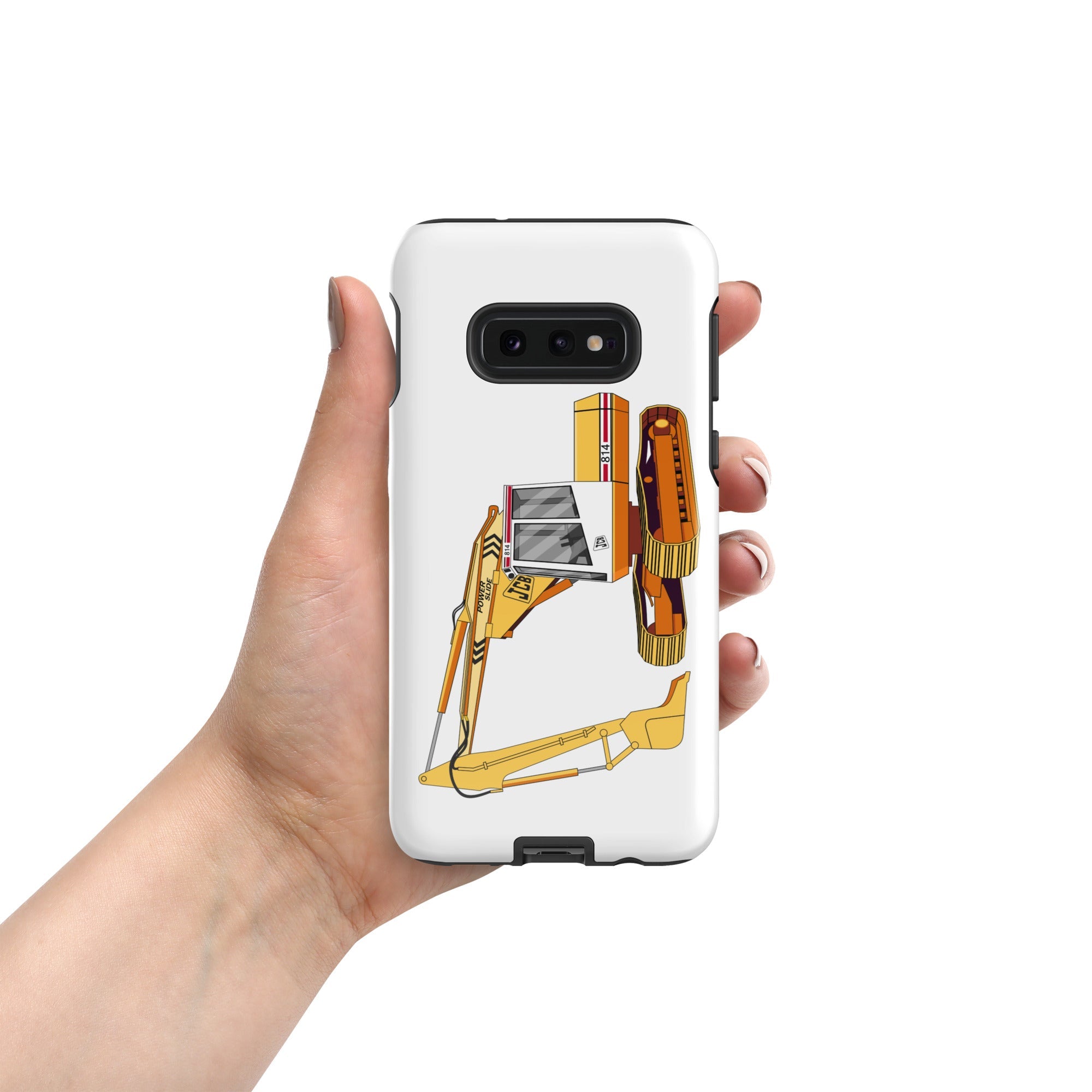 The Tractors Mugs Store Samsung Galaxy S10e JCB 814 Tough case for SamsungĀ® Quality Farmers Merch
