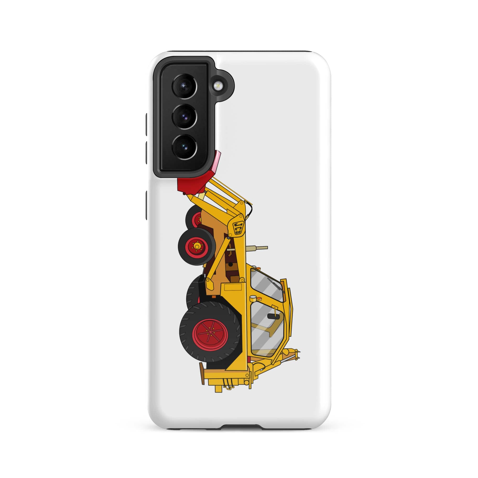 The Tractors Mugs Store Samsung Galaxy S21 FE JCB 3 Backhoe Tough case for SamsungĀ® Quality Farmers Merch