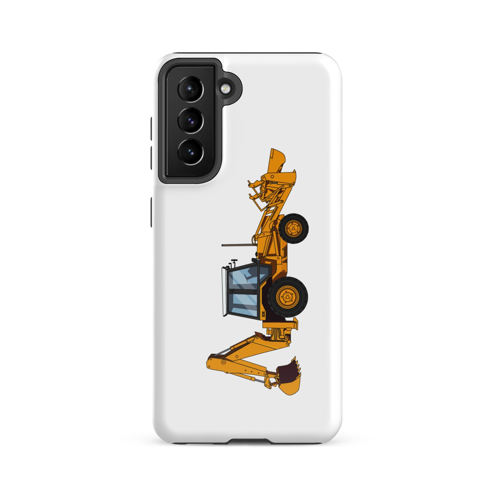 The Tractors Mugs Store Samsung Galaxy S21 FE JCB 3CX Tough case for SamsungĀ® Quality Farmers Merch