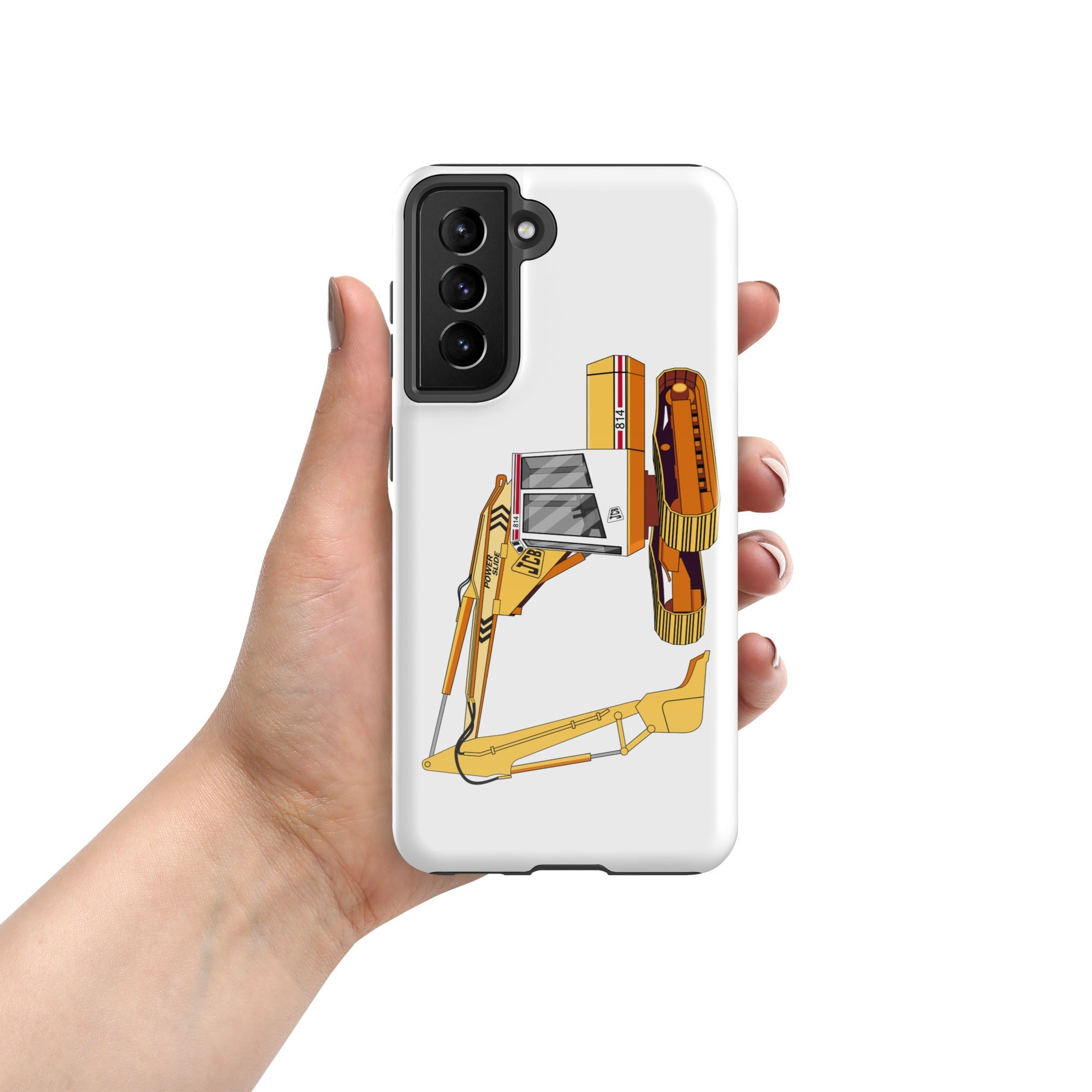 The Tractors Mugs Store Samsung Galaxy S21 FE JCB 814 Tough case for SamsungĀ® Quality Farmers Merch