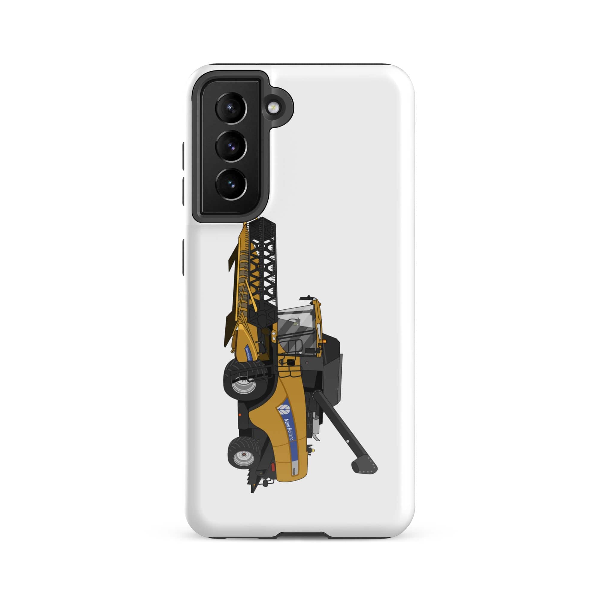 The Tractors Mugs Store Samsung Galaxy S21 FE New Holland CX 8060 Combine Harvester Tough case for SamsungĀ® Quality Farmers Merch