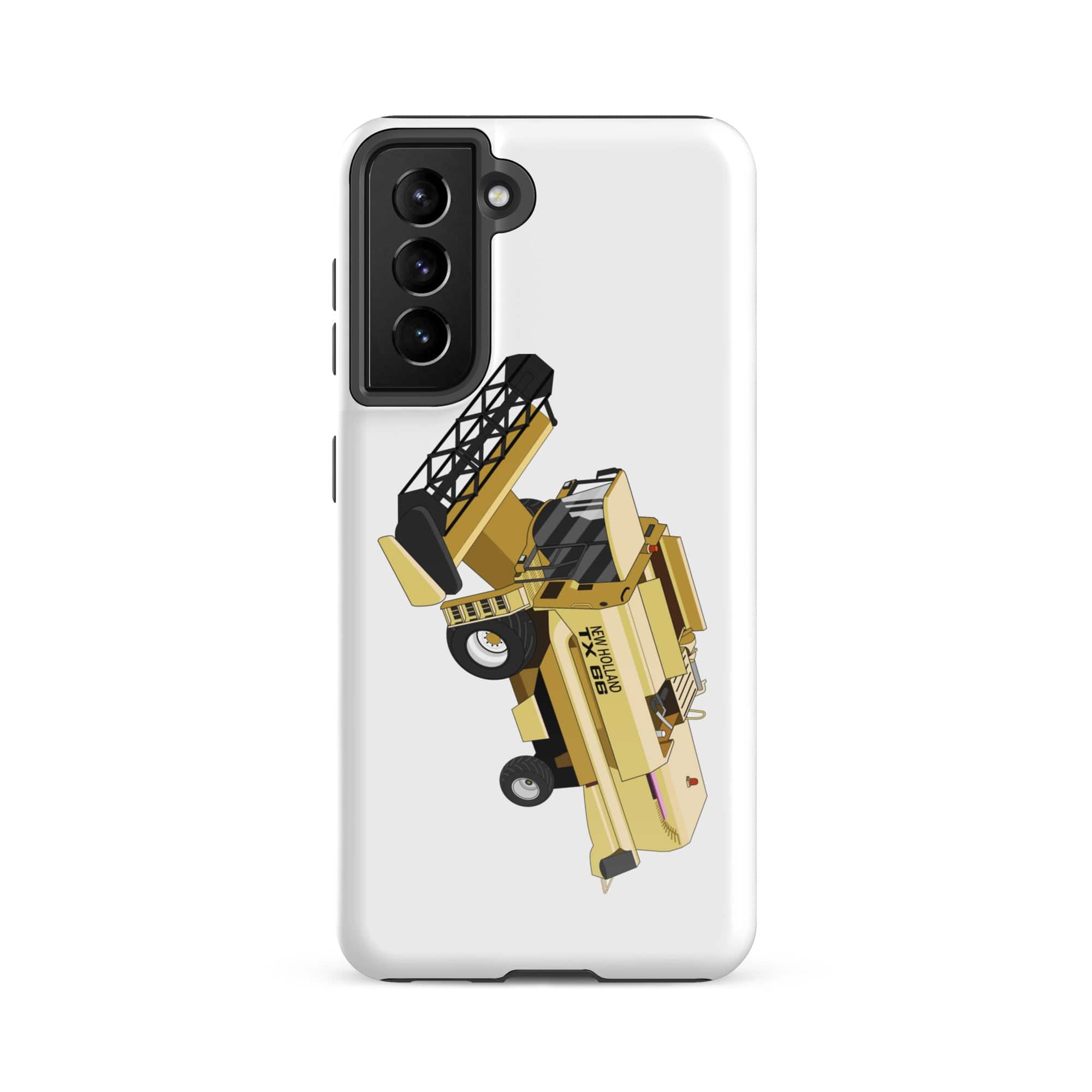 The Tractors Mugs Store Samsung Galaxy S21 FE New Holland TX 66 Combine Harvester Tough case for SamsungĀ® Quality Farmers Merch
