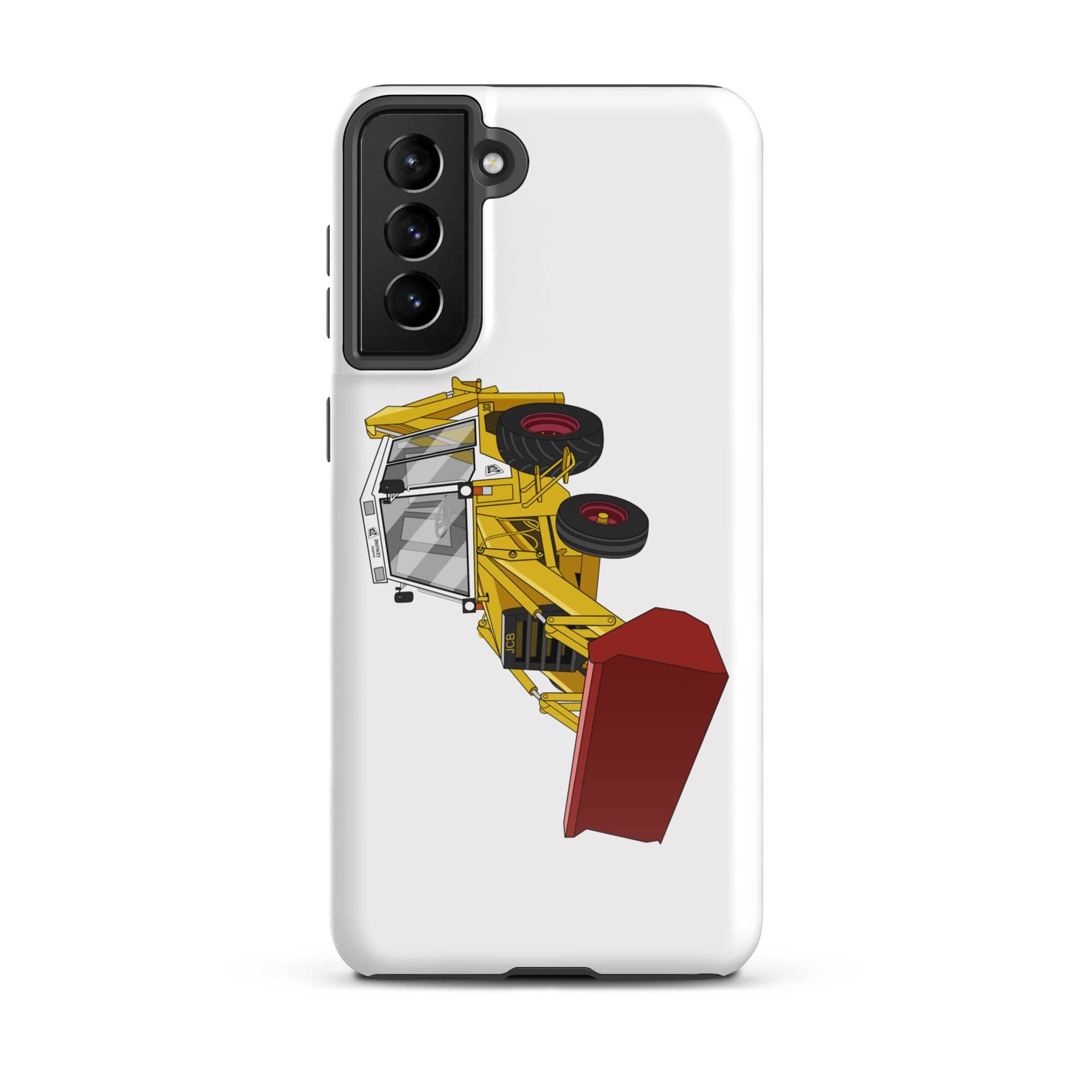 The Tractors Mugs Store Samsung Galaxy S21 Plus JCB 3CX White Cabin 2WD Tough case for SamsungĀ® Quality Farmers Merch