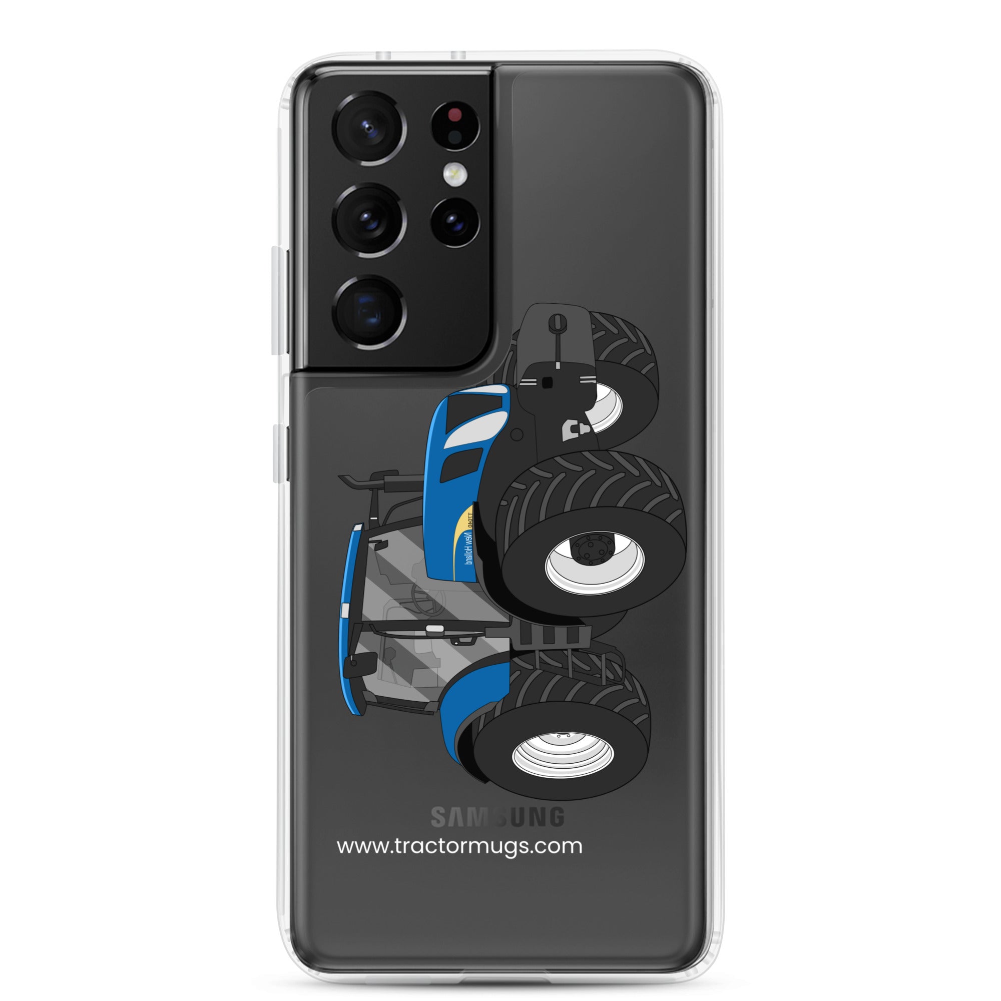 The Tractors Mugs Store Samsung Galaxy S21 Ultra New Holland The 7040 -1 Clear Case for SamsungĀ® Quality Farmers Merch