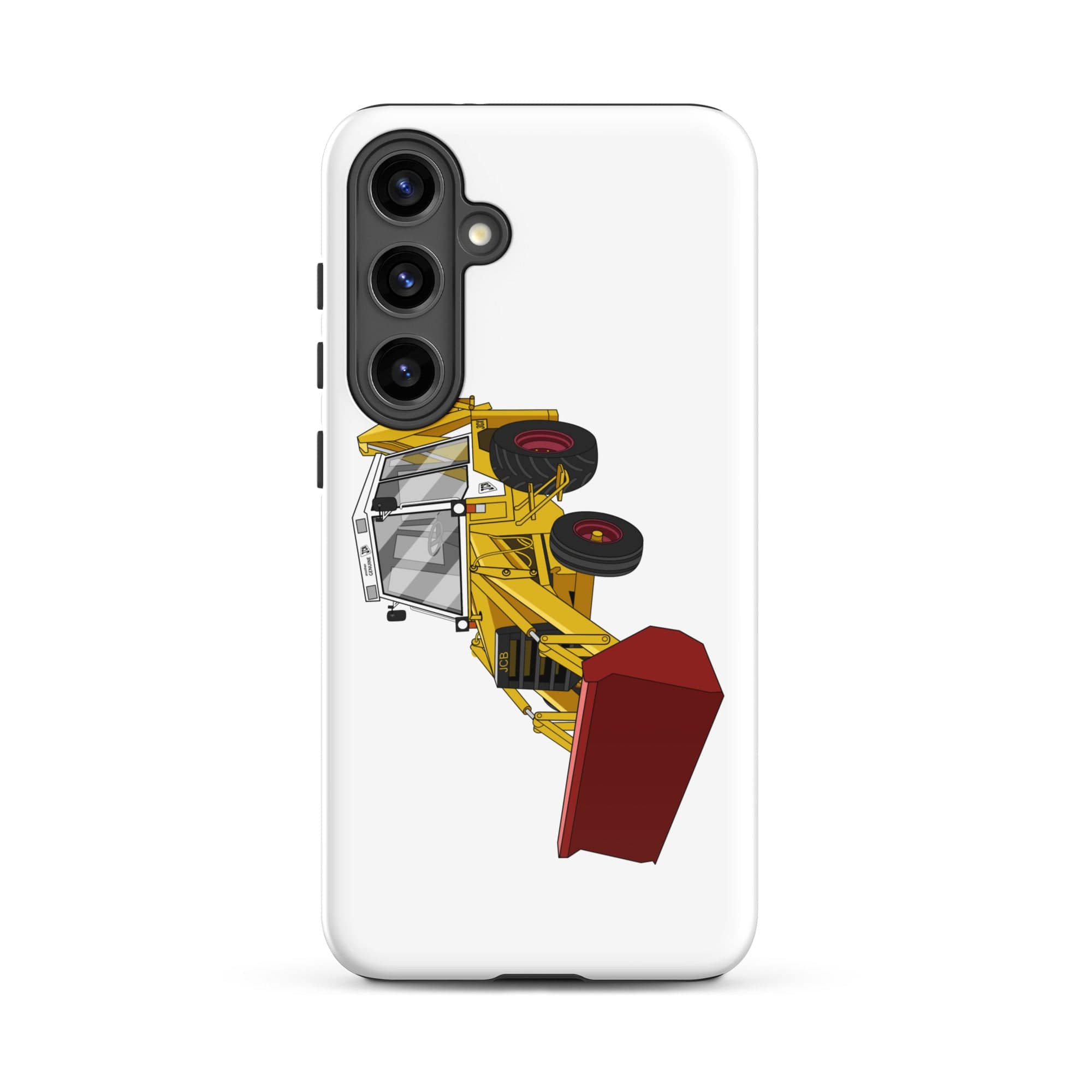 The Tractors Mugs Store Samsung Galaxy S24 Plus JCB 3CX White Cabin 2WD Tough case for SamsungĀ® Quality Farmers Merch