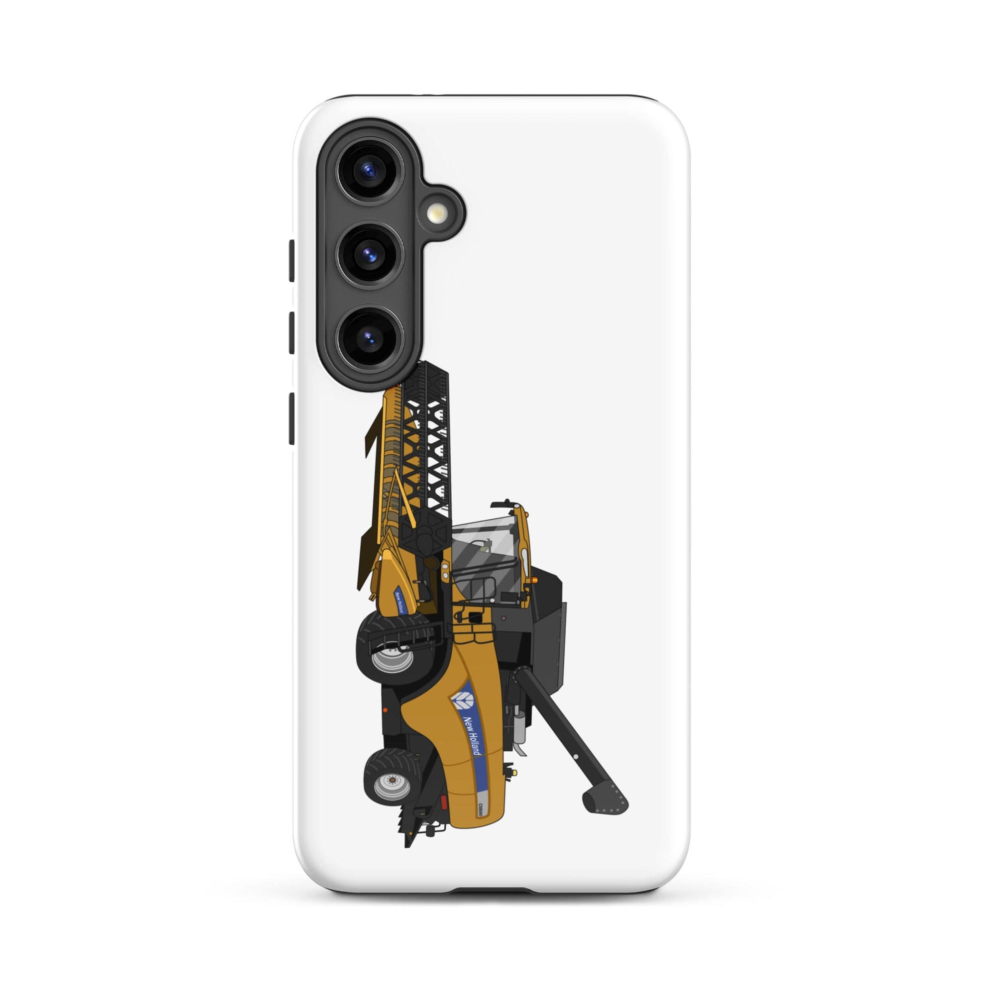 The Tractors Mugs Store Samsung Galaxy S24 Plus New Holland CX 8060 Combine Harvester Tough case for SamsungĀ® Quality Farmers Merch