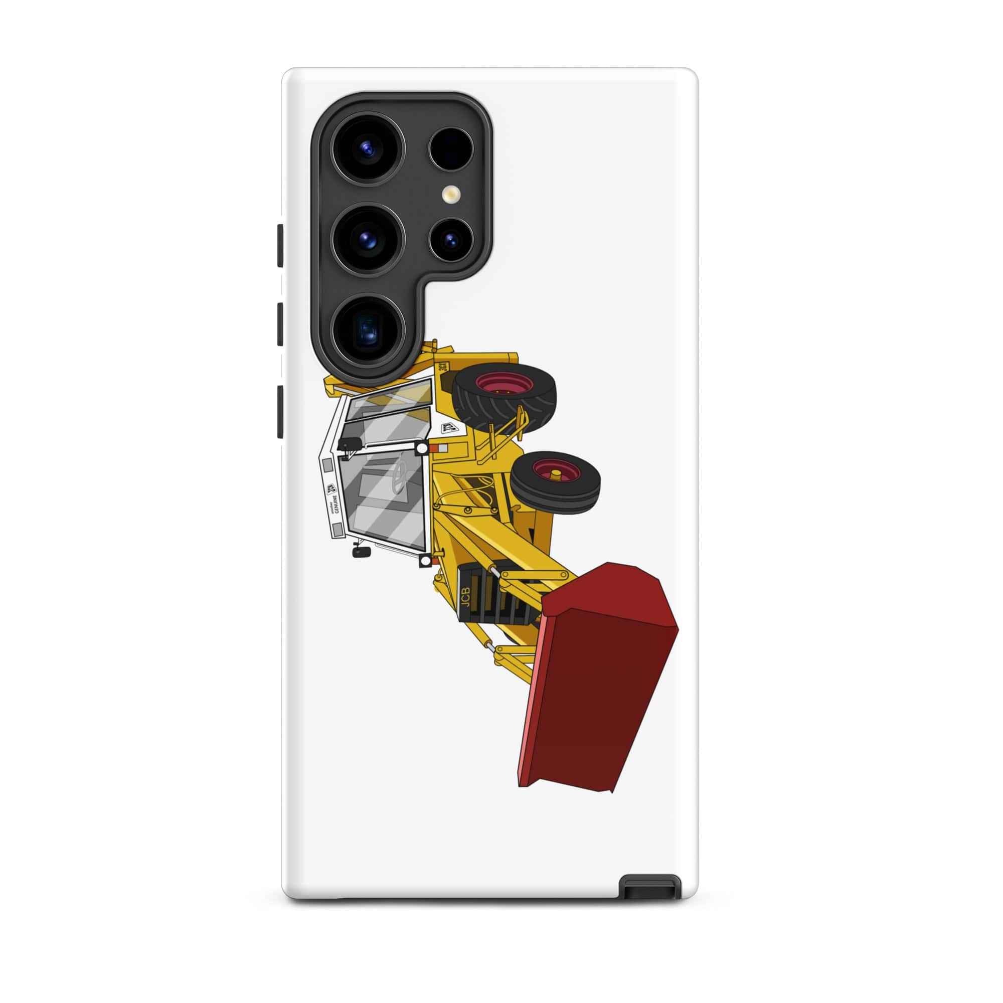 The Tractors Mugs Store Samsung Galaxy S24 Ultra JCB 3CX White Cabin 2WD Tough case for SamsungĀ® Quality Farmers Merch