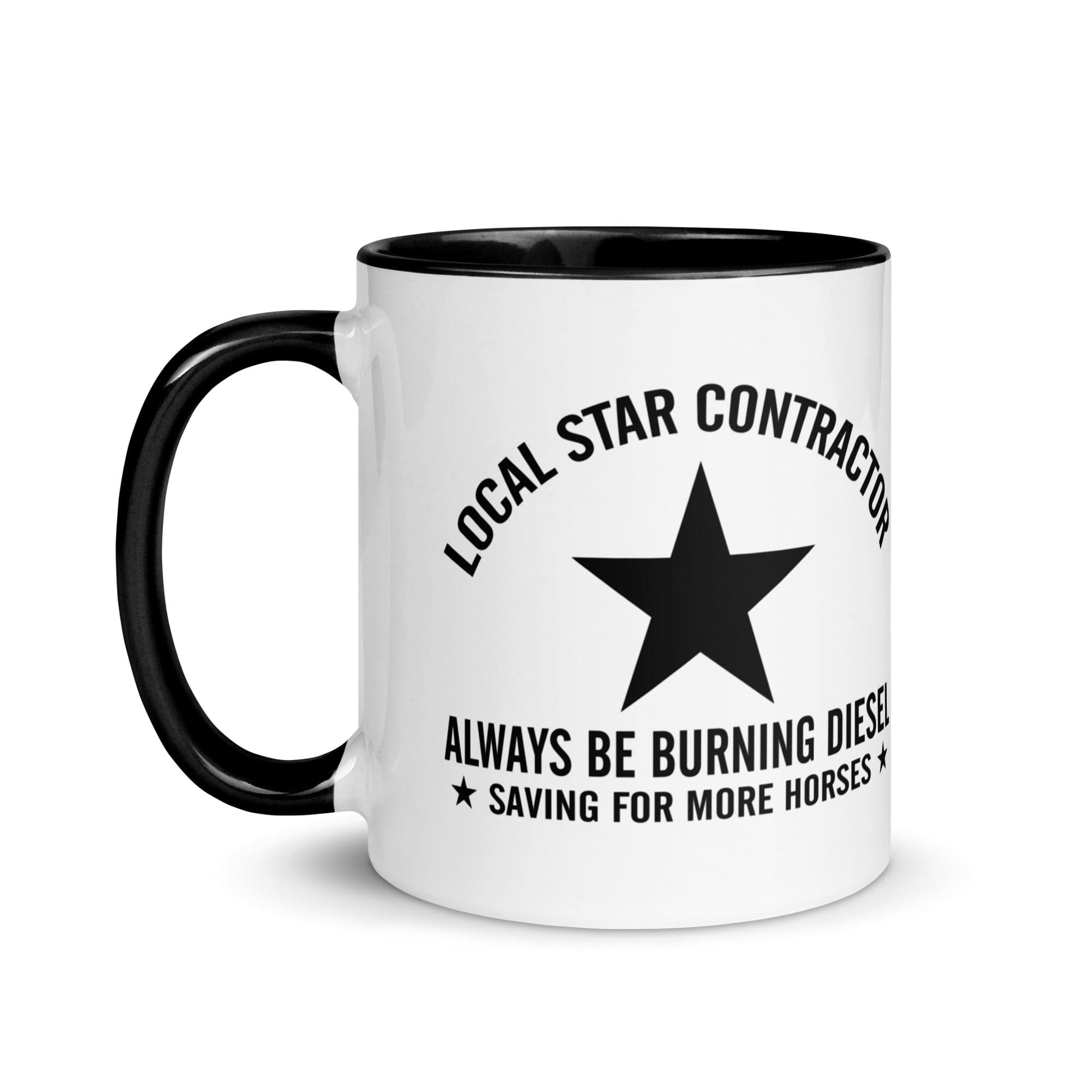 The Tractors Mugs Store Star Contractor Mug with Color Inside Quality Farmers Merch