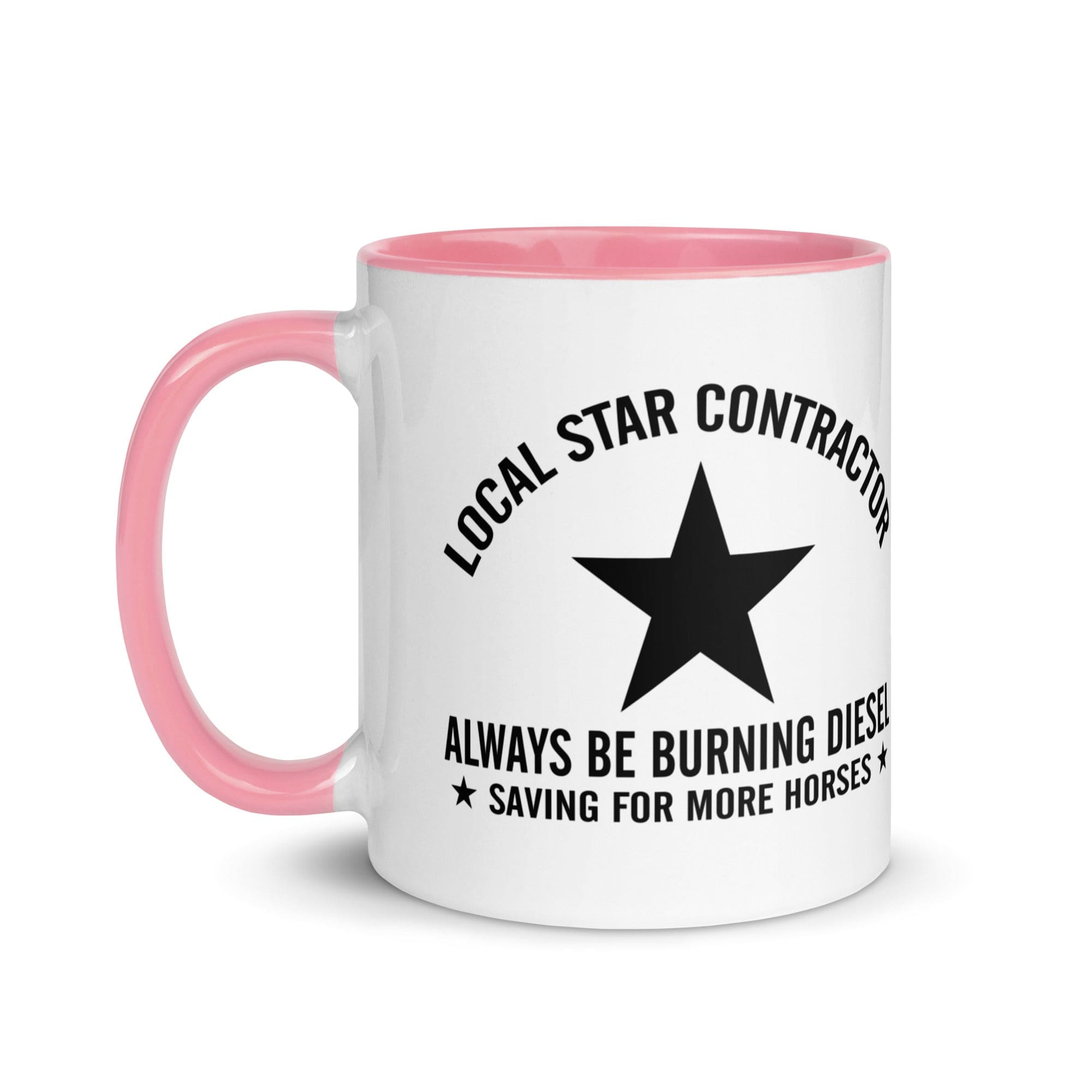 The Tractors Mugs Store Star Contractor Mug with Color Inside Quality Farmers Merch