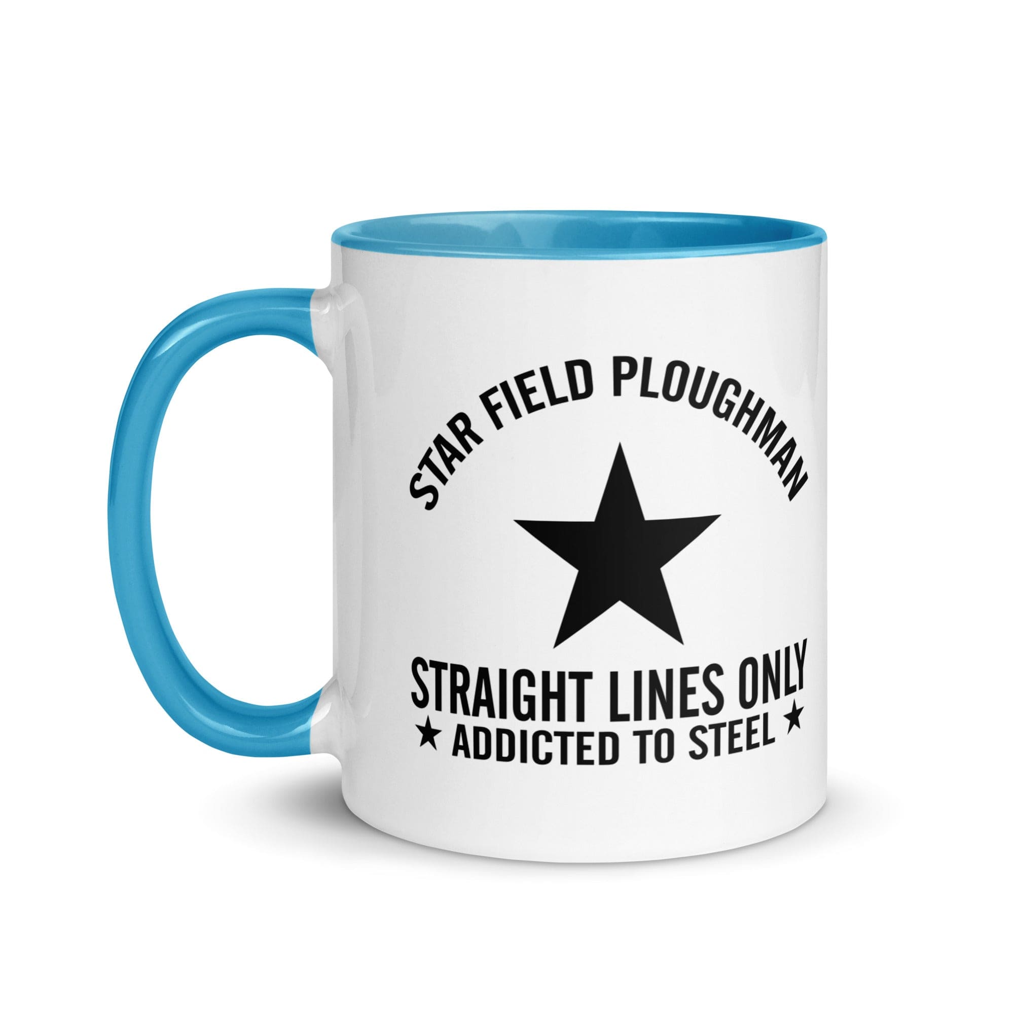 The Tractors Mugs Store Star Field Ploughman Mug with Color Inside Quality Farmers Merch