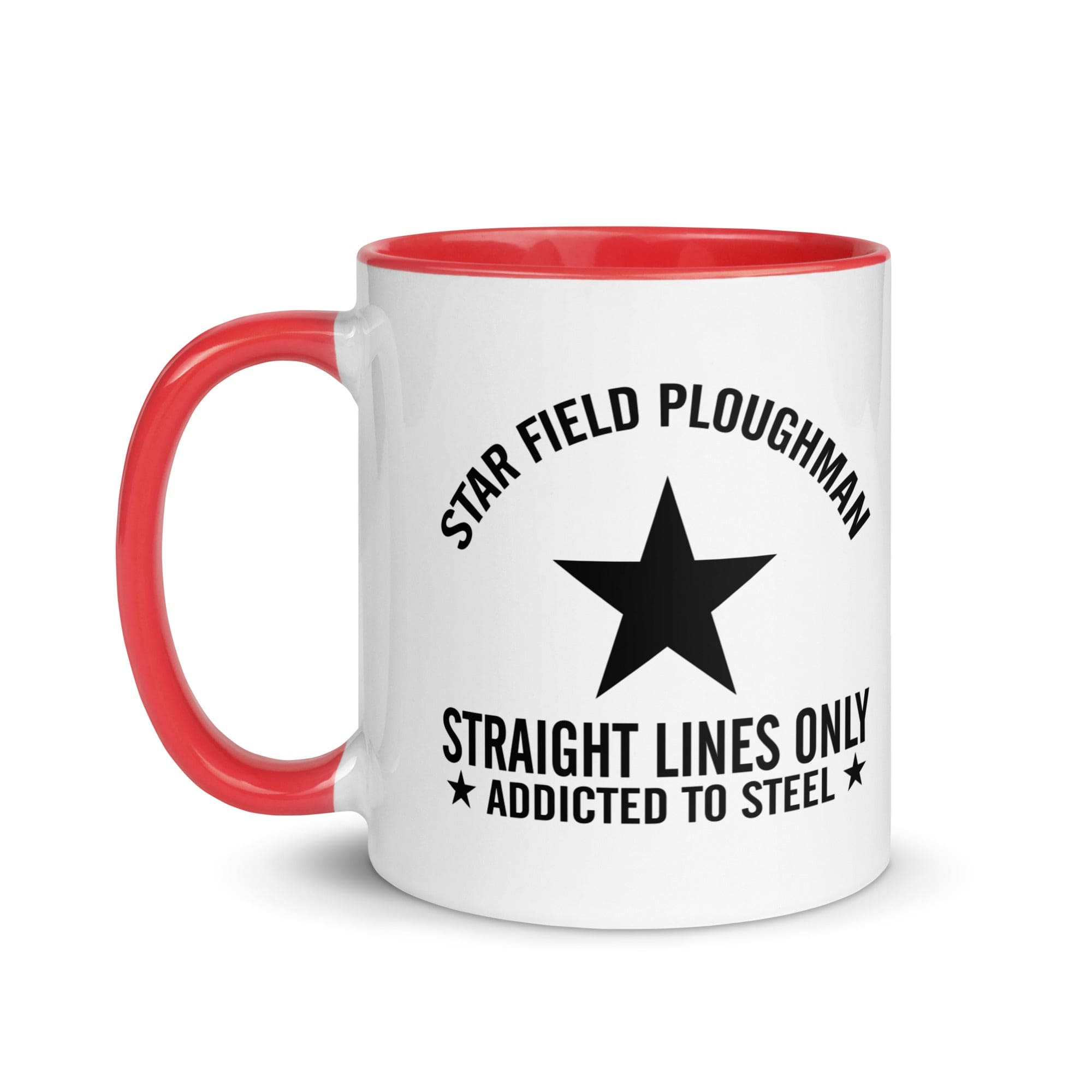 The Tractors Mugs Store Star Field Ploughman Mug with Color Inside Quality Farmers Merch