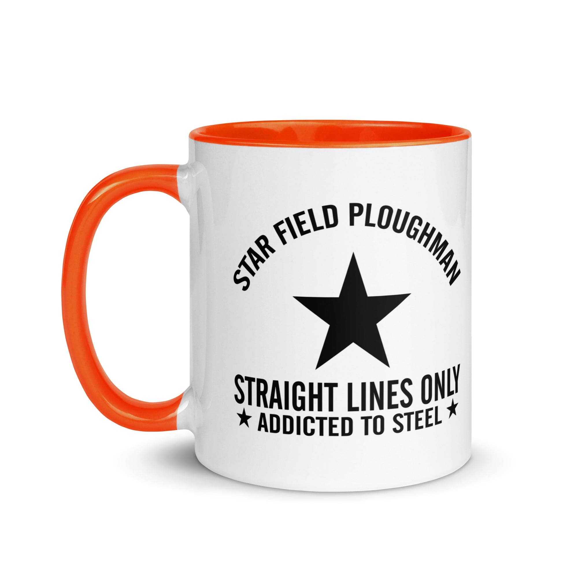 The Tractors Mugs Store Star Field Ploughman Mug with Color Inside Quality Farmers Merch