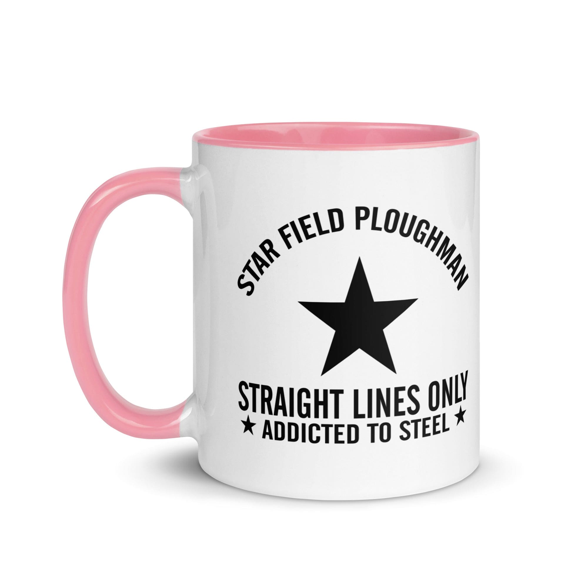 The Tractors Mugs Store Star Field Ploughman Mug with Color Inside Quality Farmers Merch