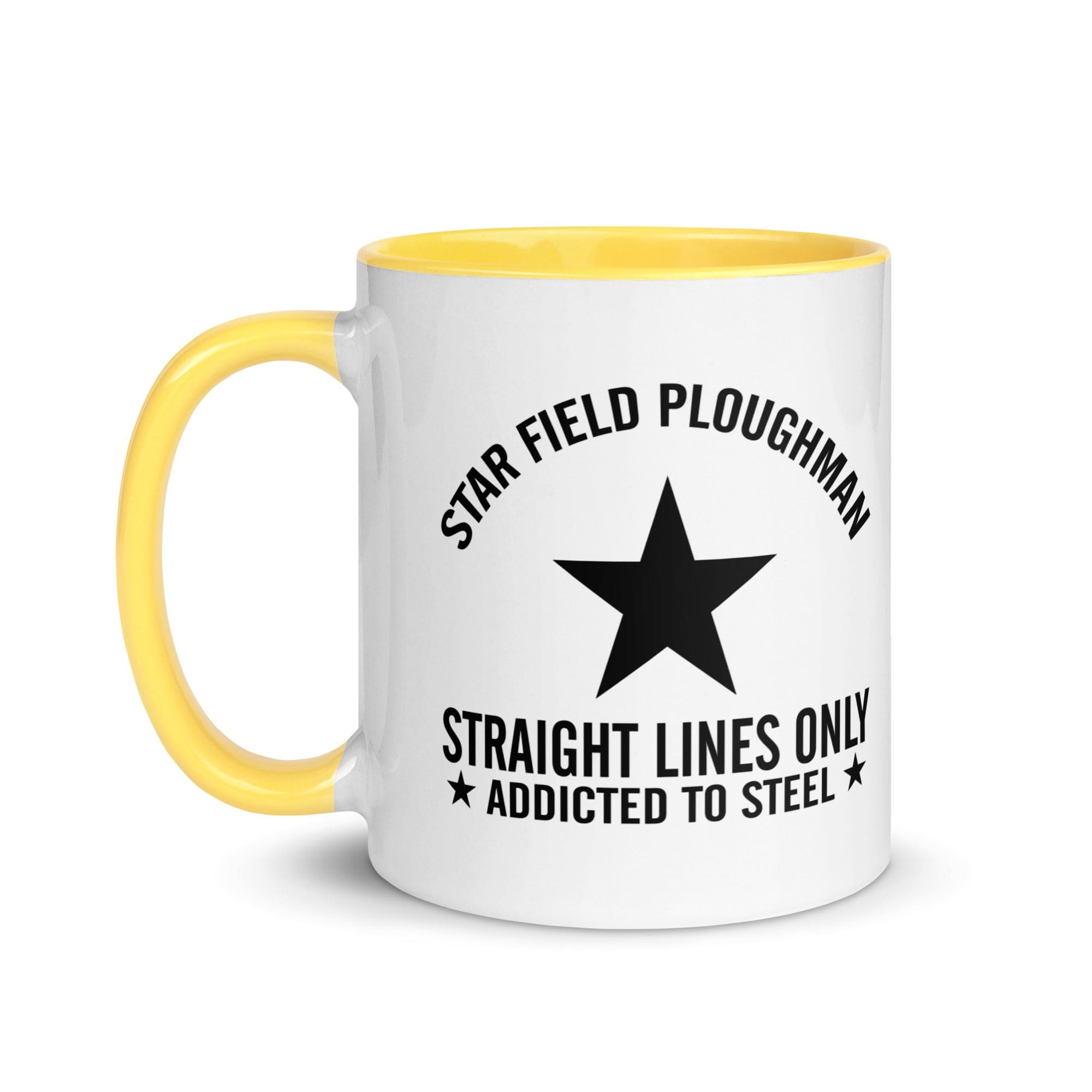 The Tractors Mugs Store Star Field Ploughman Mug with Color Inside Quality Farmers Merch
