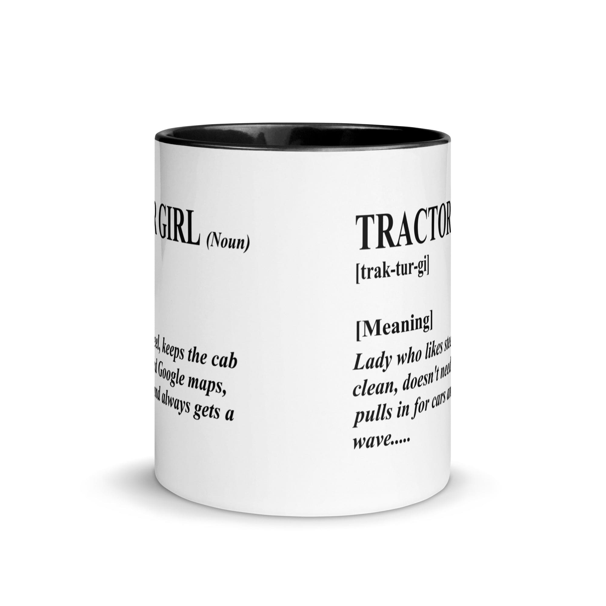 The Tractors Mugs Store Tractor Girl Mug with Color Inside Quality Farmers Merch