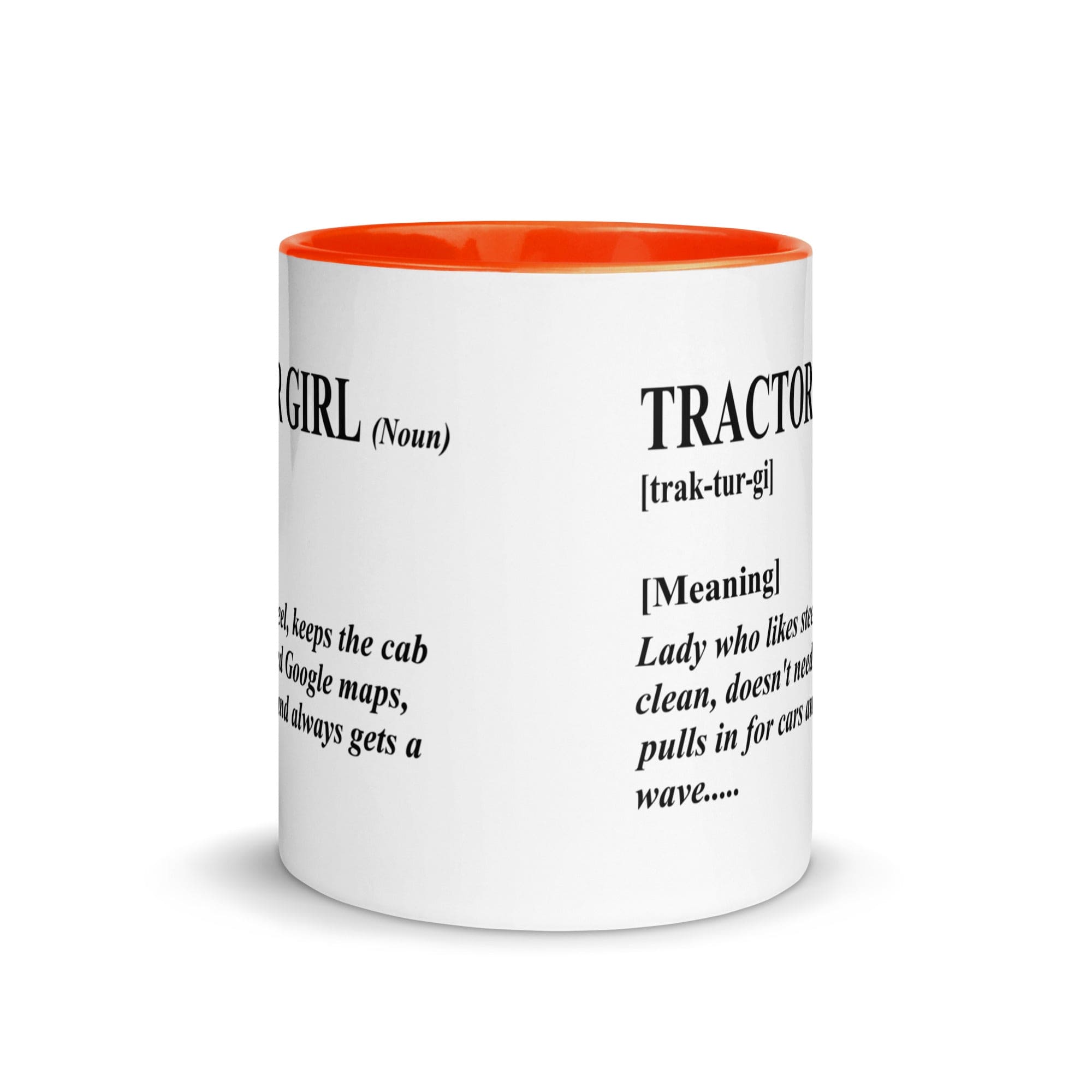 The Tractors Mugs Store Tractor Girl Mug with Color Inside Quality Farmers Merch