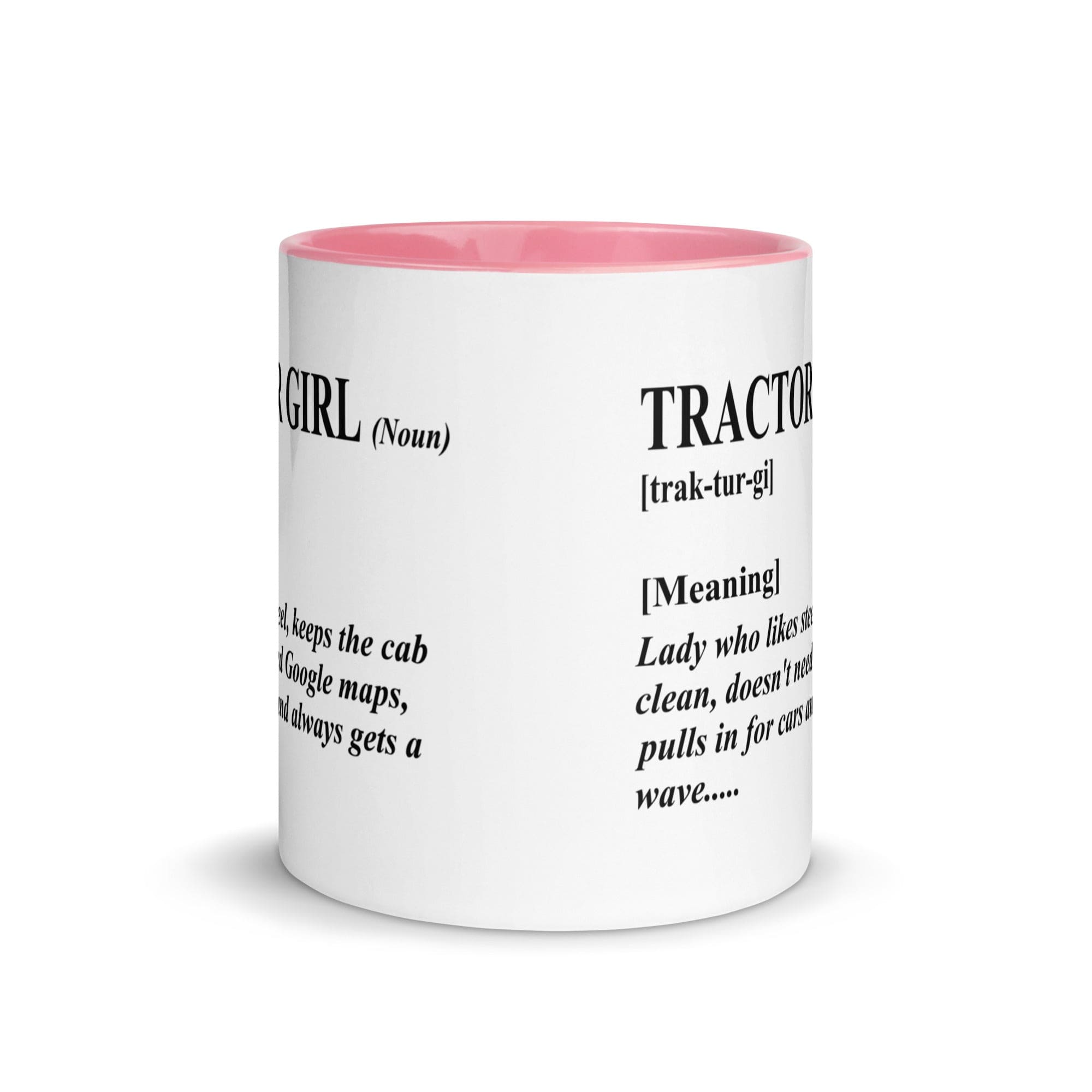 The Tractors Mugs Store Tractor Girl Mug with Color Inside Quality Farmers Merch