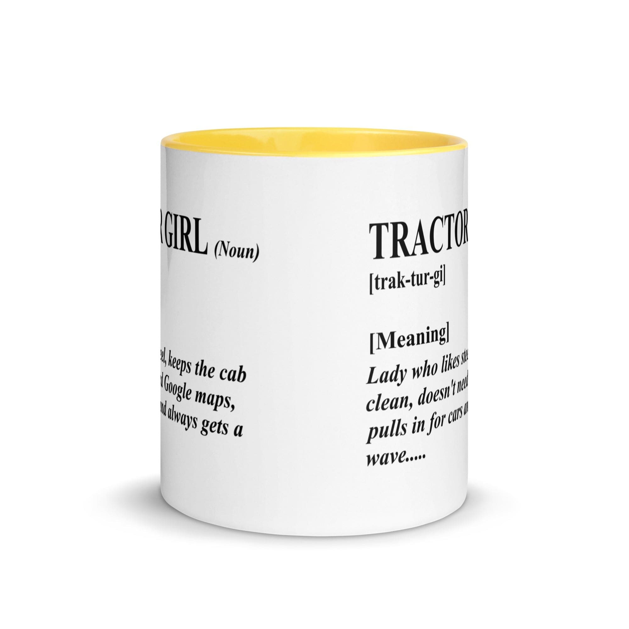 The Tractors Mugs Store Tractor Girl Mug with Color Inside Quality Farmers Merch