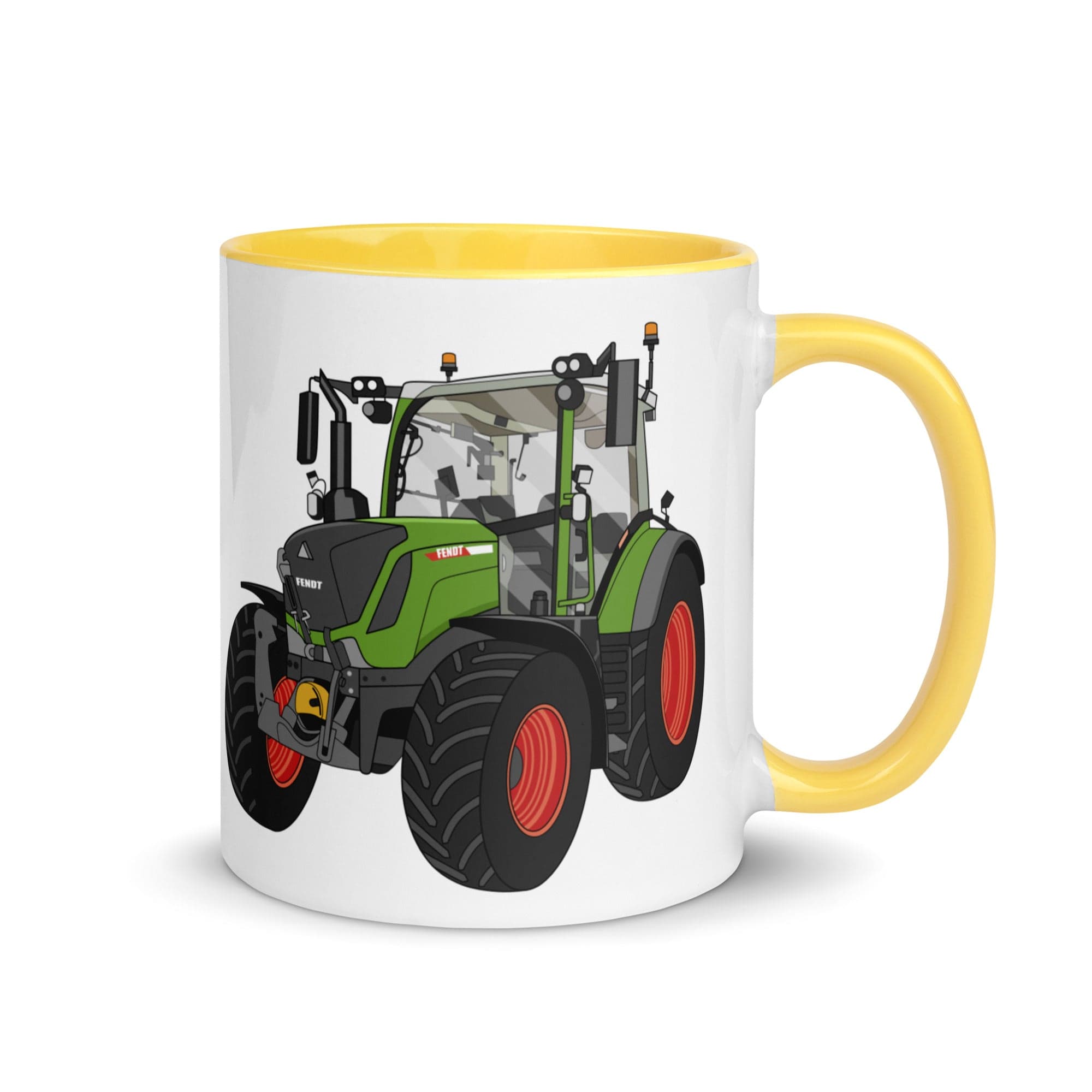 The Tractors Mugs Store Yellow Fendt Vario 313 Mug with Color Inside Quality Farmers Merch