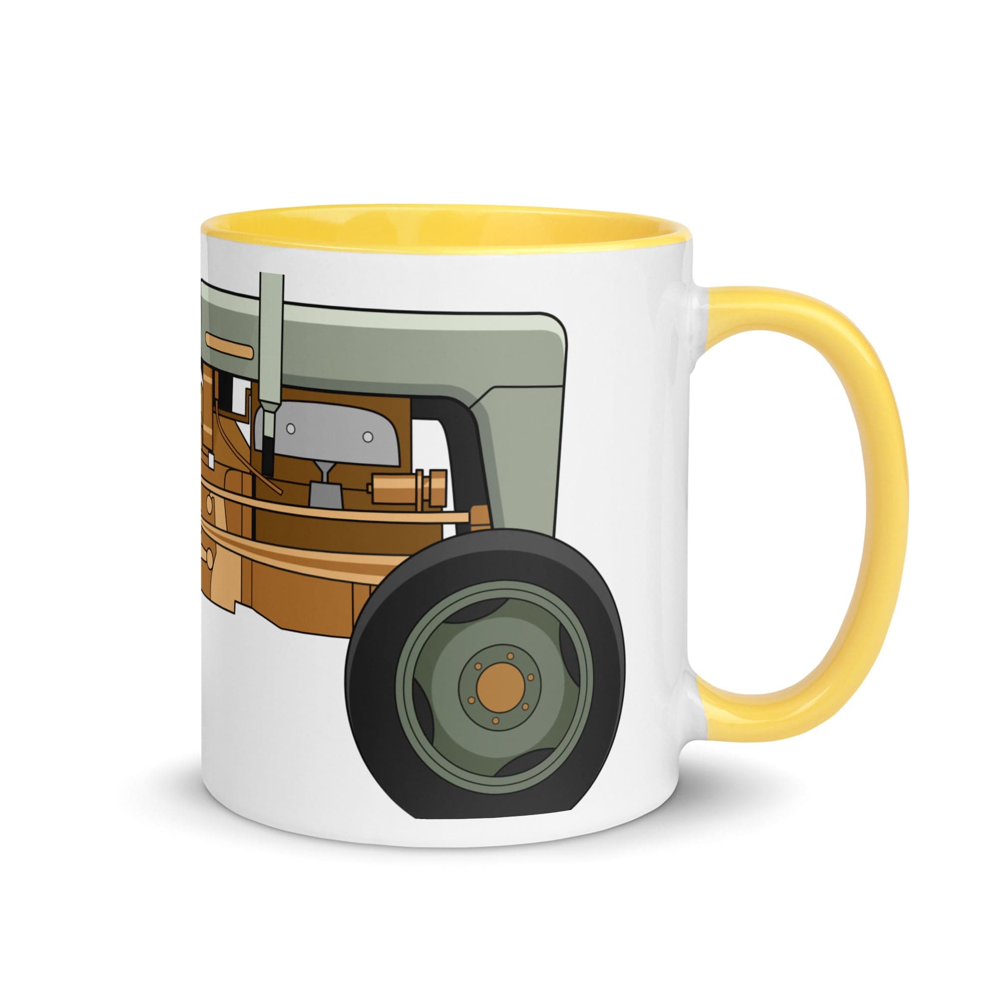 The Tractors Mugs Store Yellow Ferguson FE 35 (Copper Belly) 2.0 Mug with Color Inside Quality Farmers Merch
